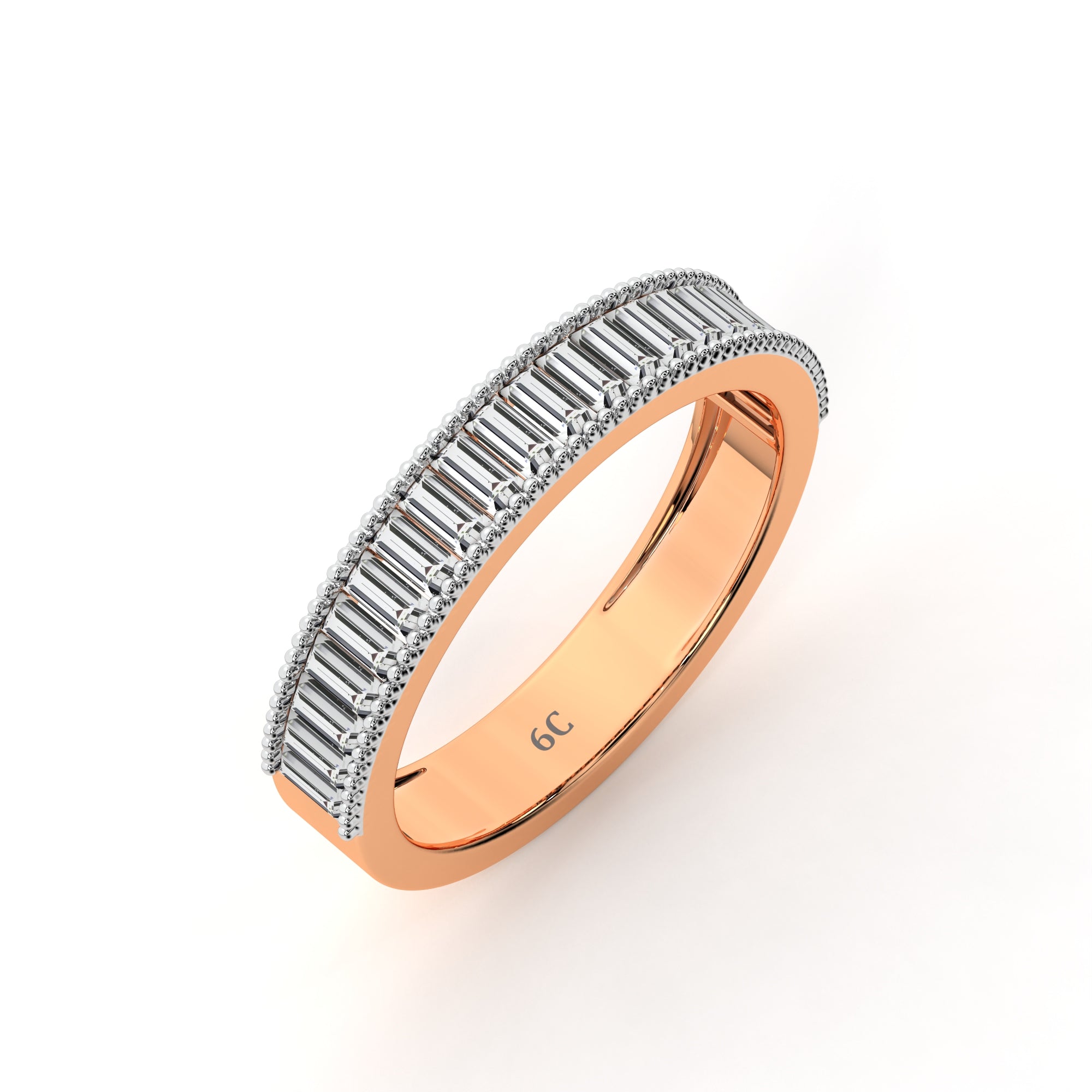 Enchanting Baguette Diamond Ring (Rose Gold)