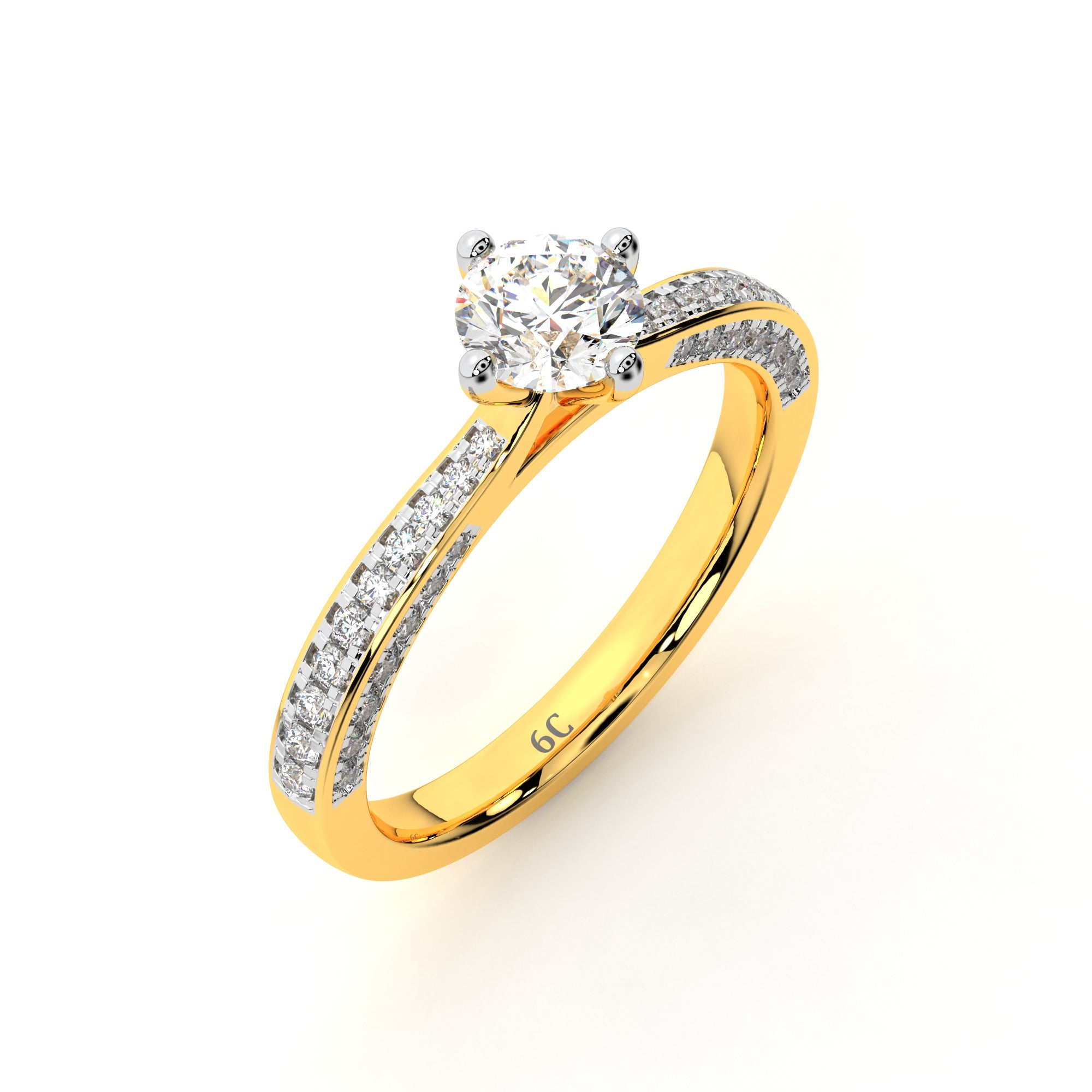 Dazzling Surroundings Solitaire RIng