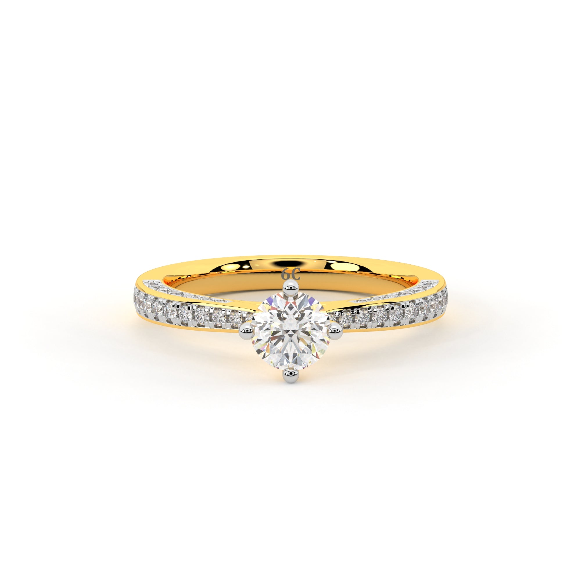 Dazzling Surroundings Solitaire RIng