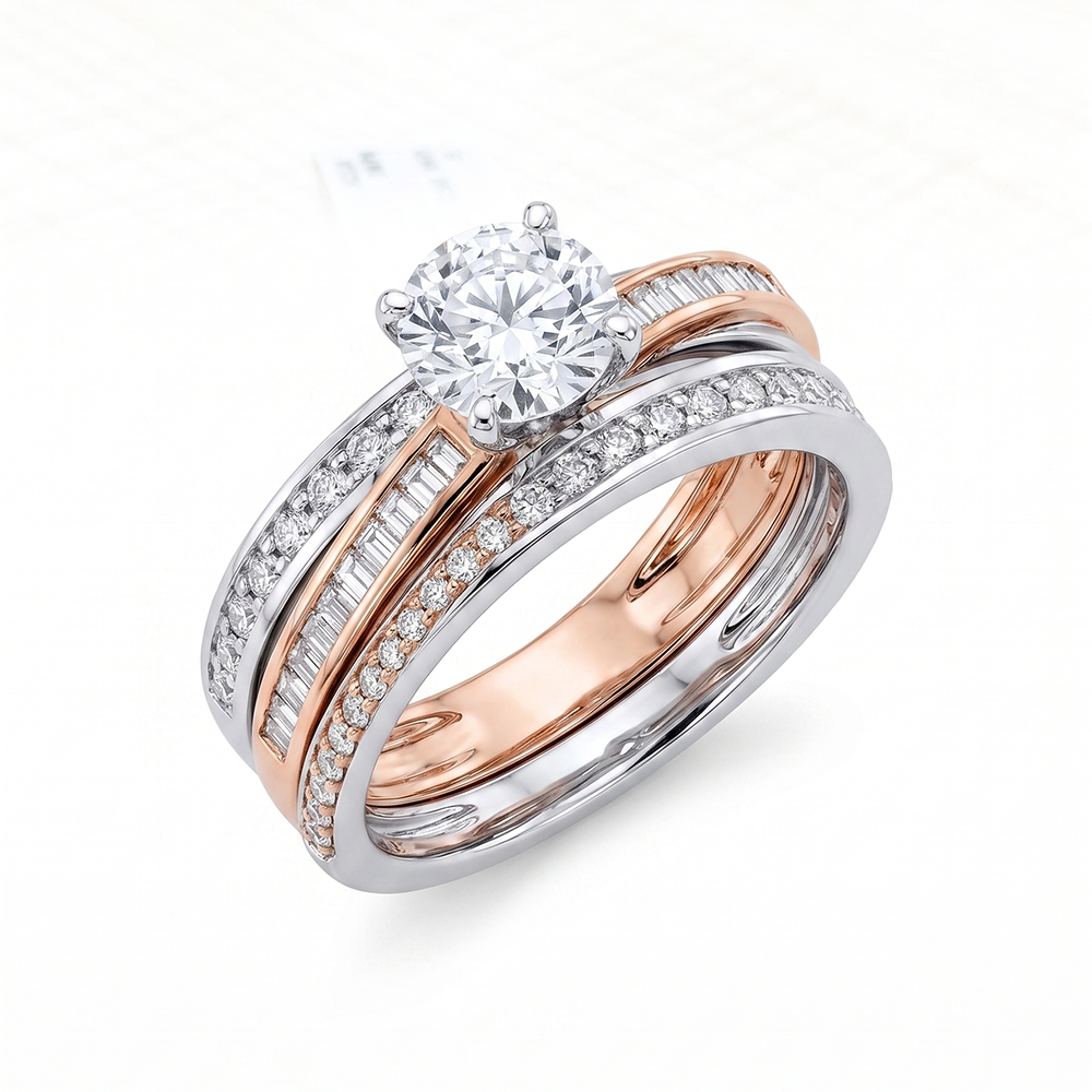 The6C Trinity Mixed-Metal Stacked Ring