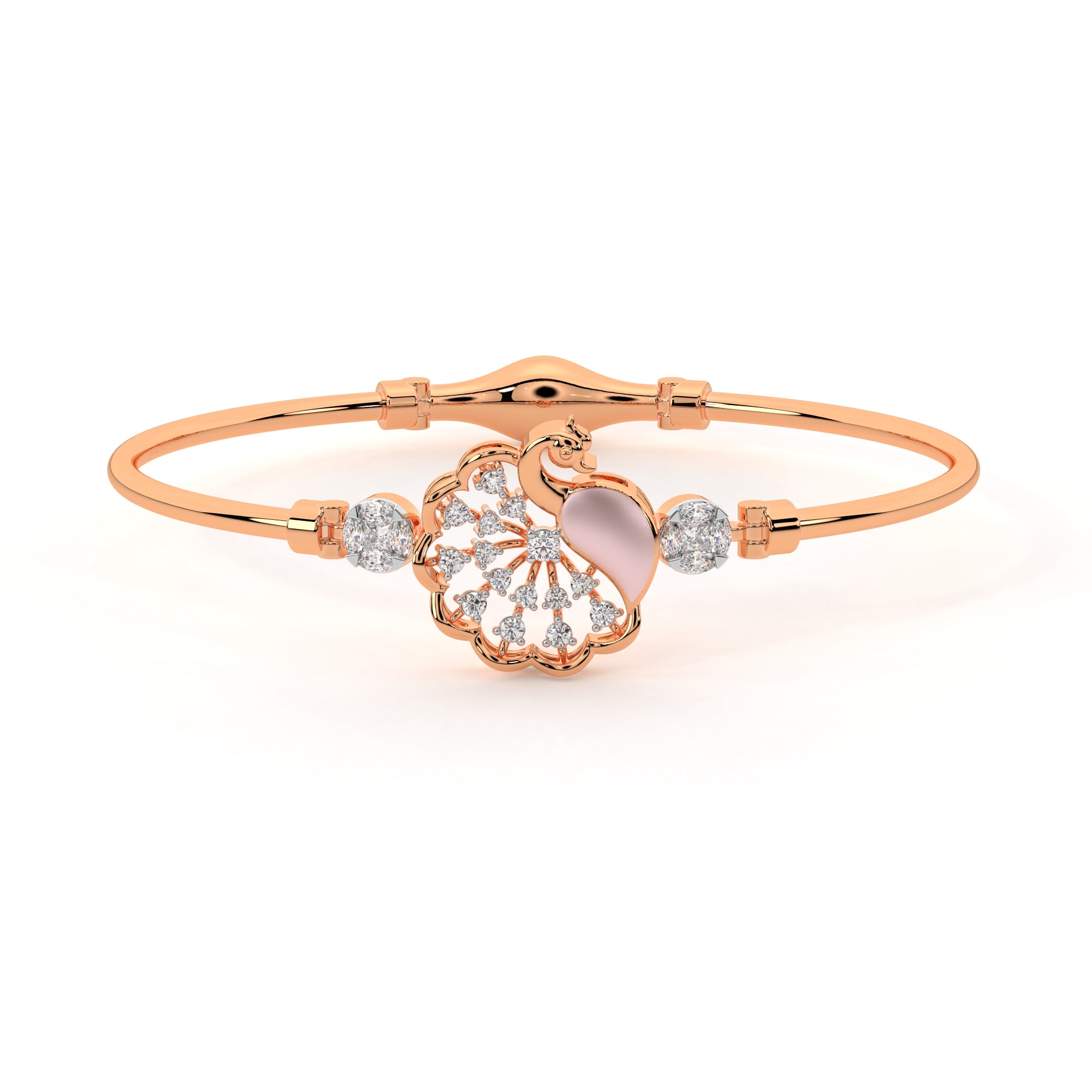 Mesmerizing Mehndi Diamond bracelet (Rose Gold)