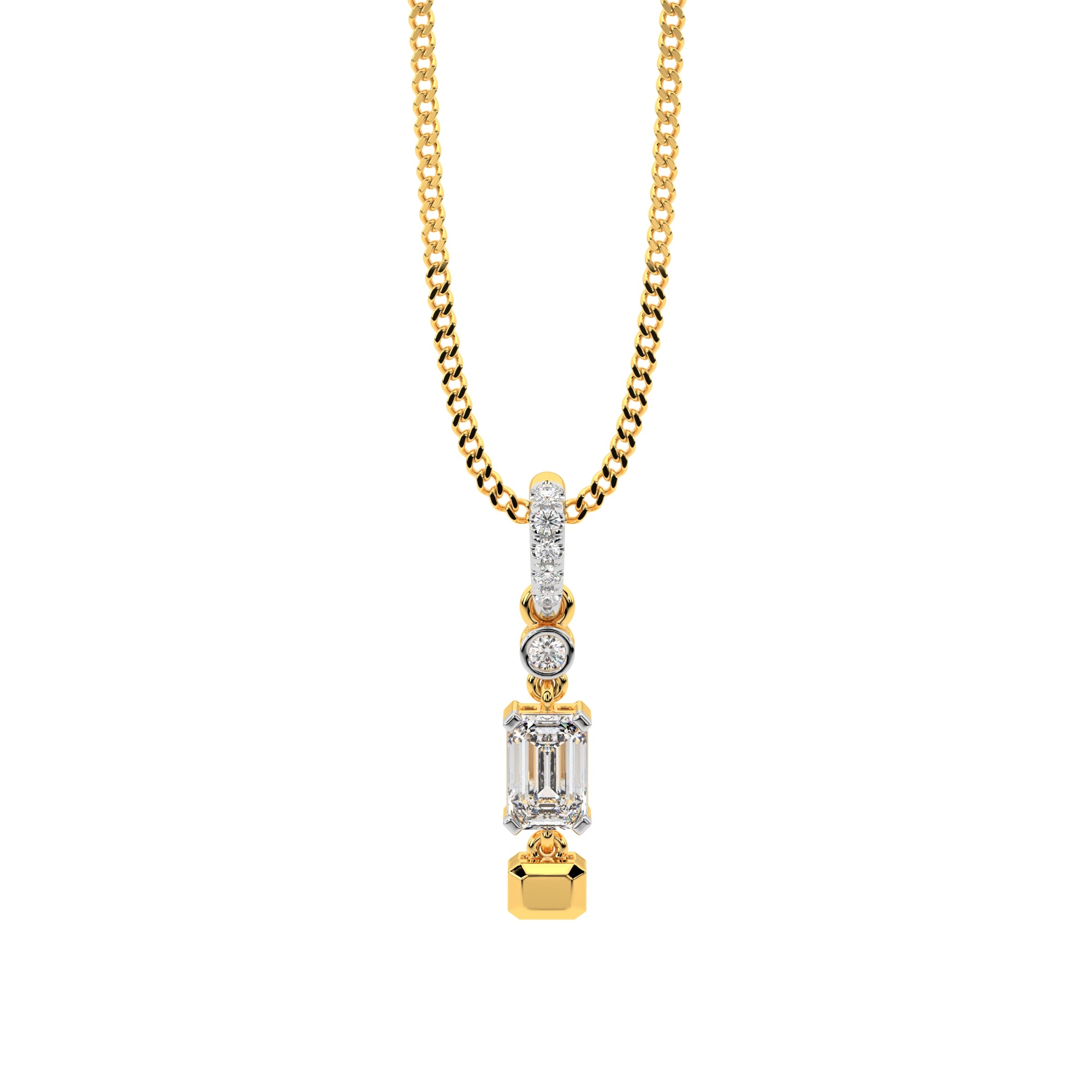 Luminous Emerald Dangling Pendant