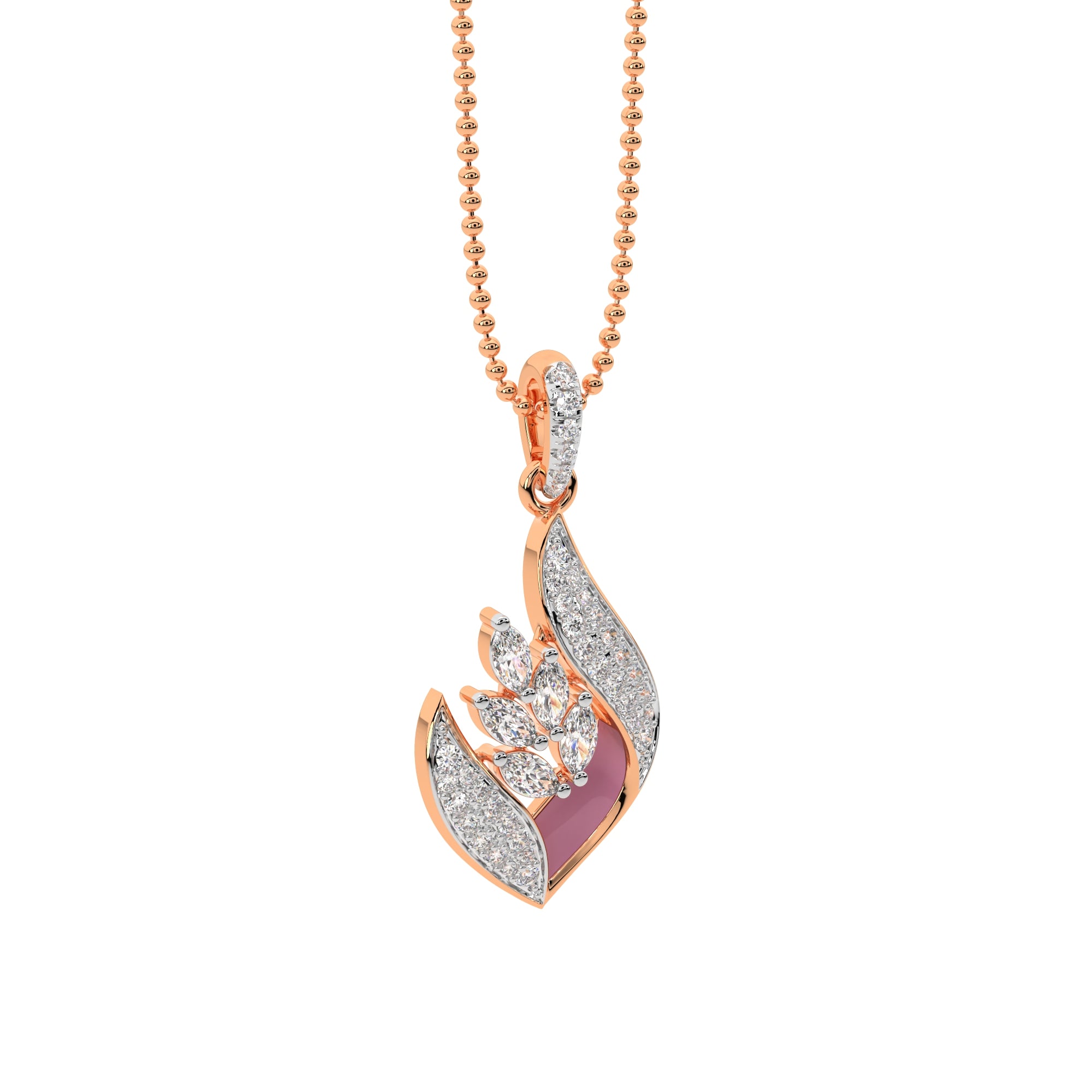 Delicate & Graceful Diamond Pendant (Rose Gold)