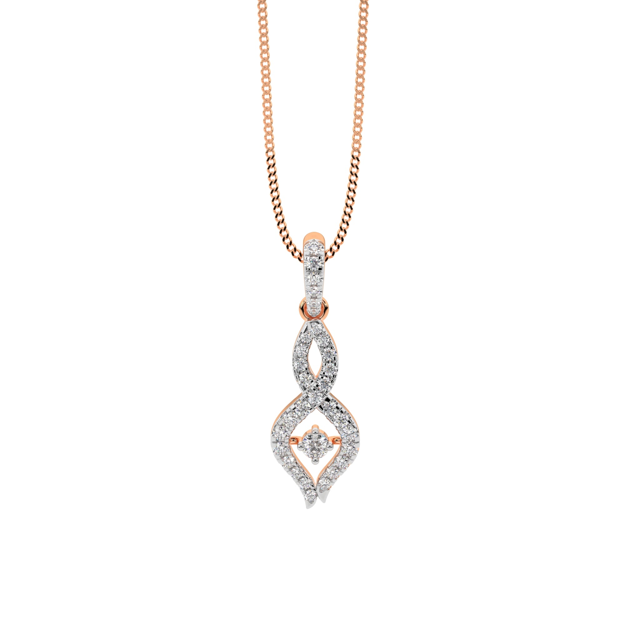 Timeless Swirl Diamond Pendant