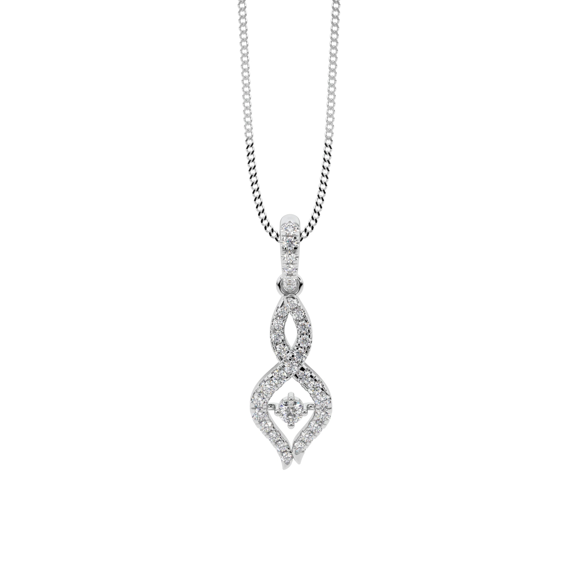 Timeless Swirl Diamond Pendant