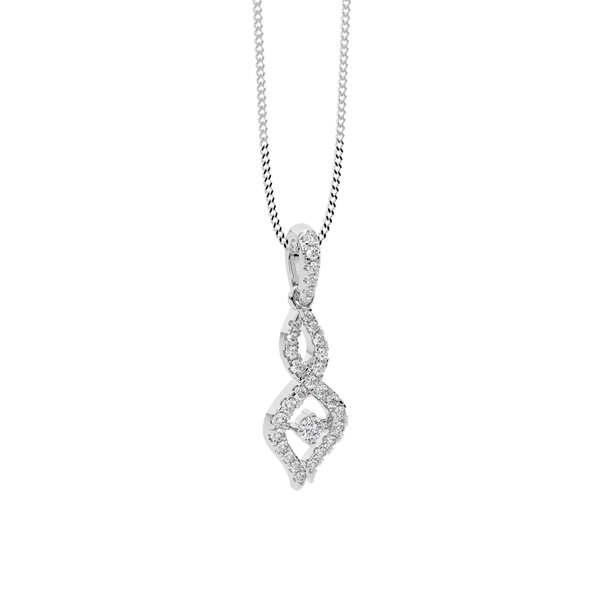 Timeless Swirl Diamond Pendant