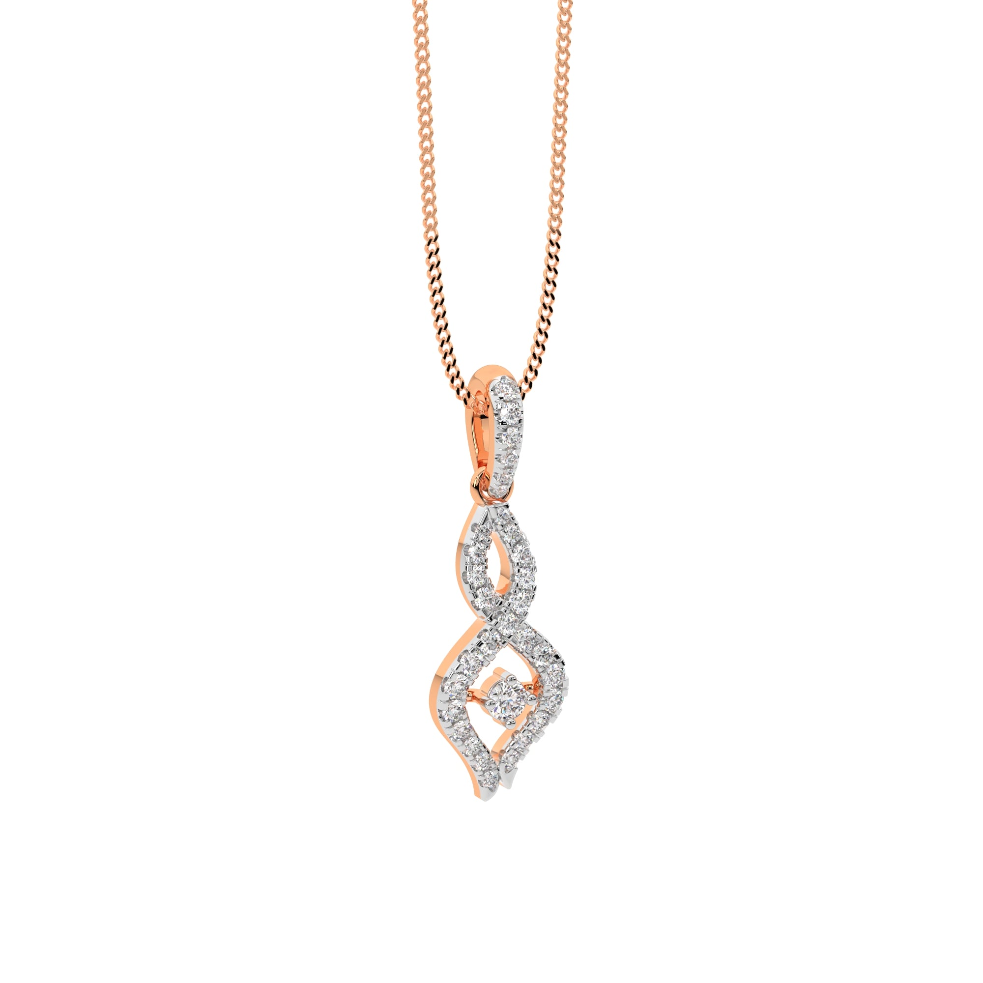 Timeless Swirl Diamond Pendant