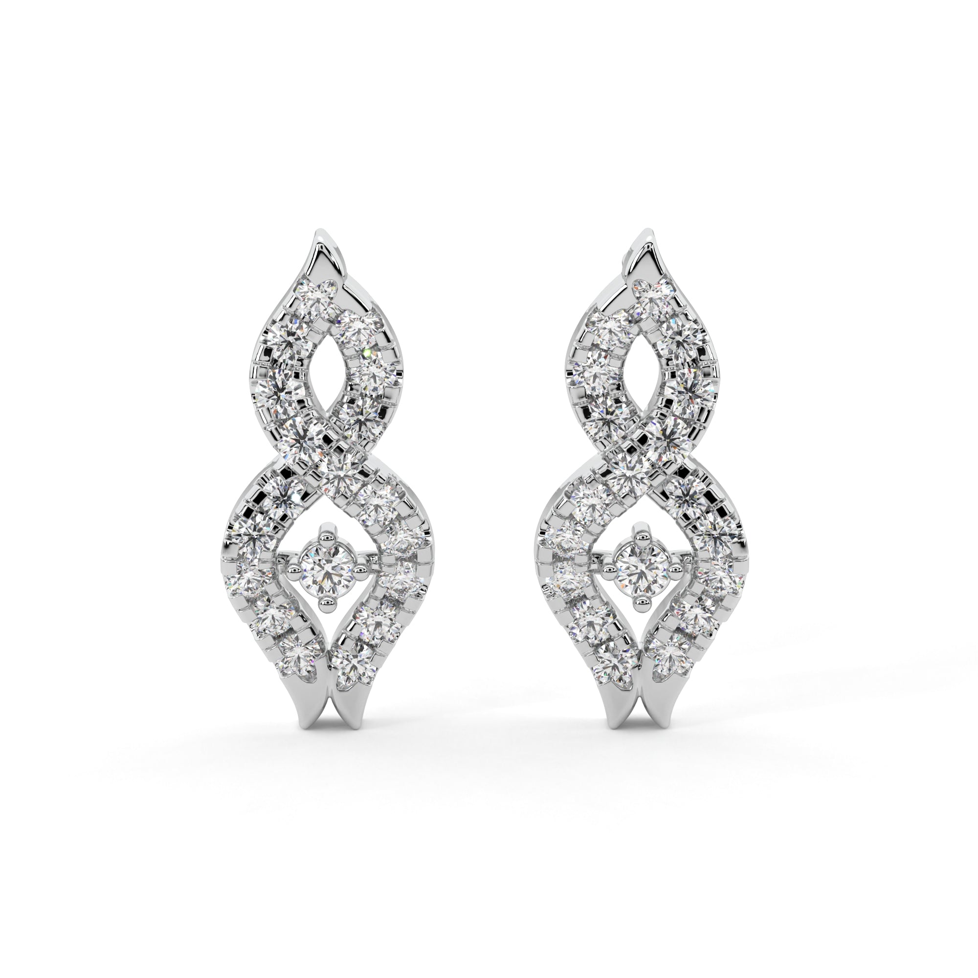 Timeless Swirl Diamond Earrings