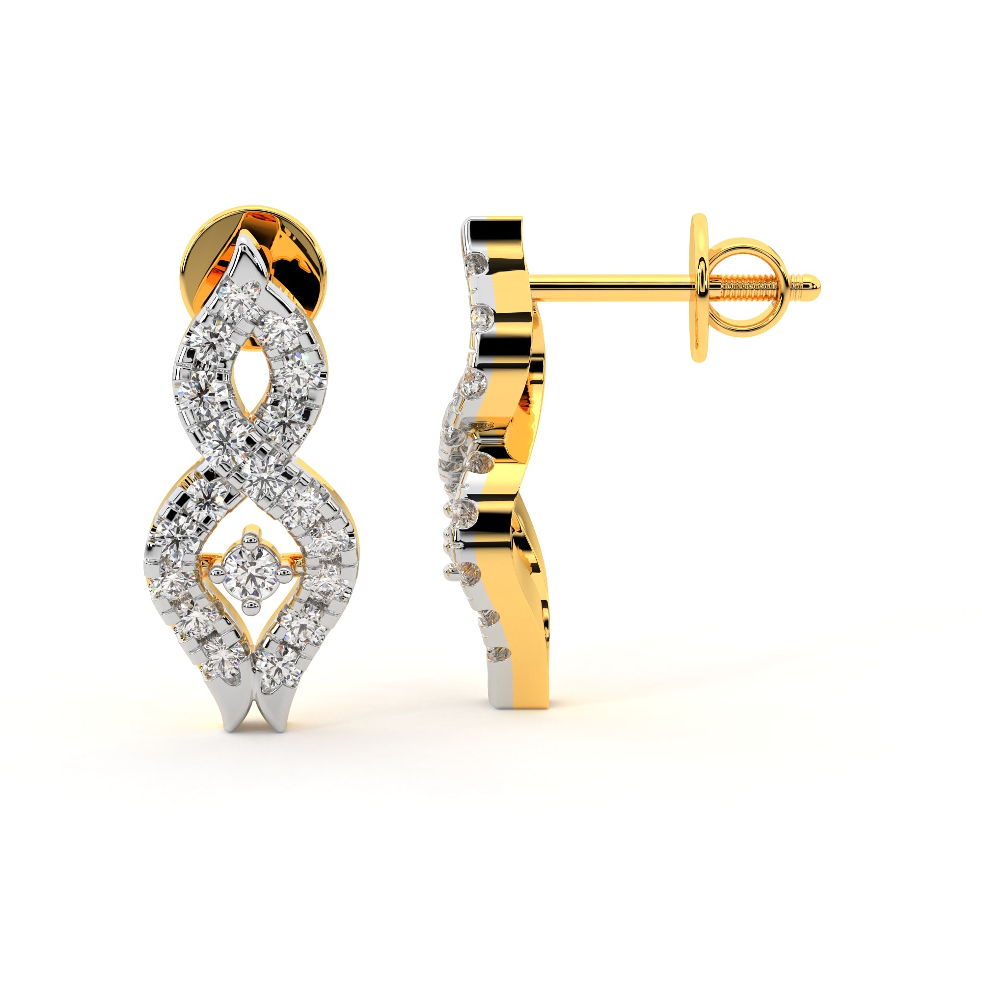 Timeless Swirl Diamond Earrings