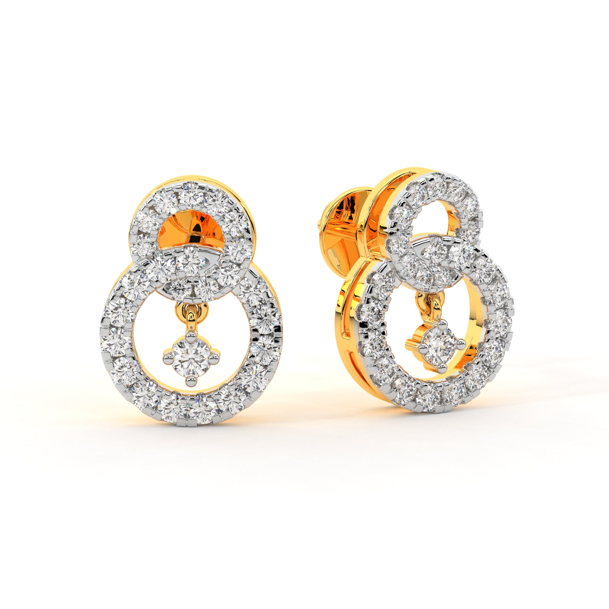 Eternal Twinkling Diamond Studs (Yellow Gold)