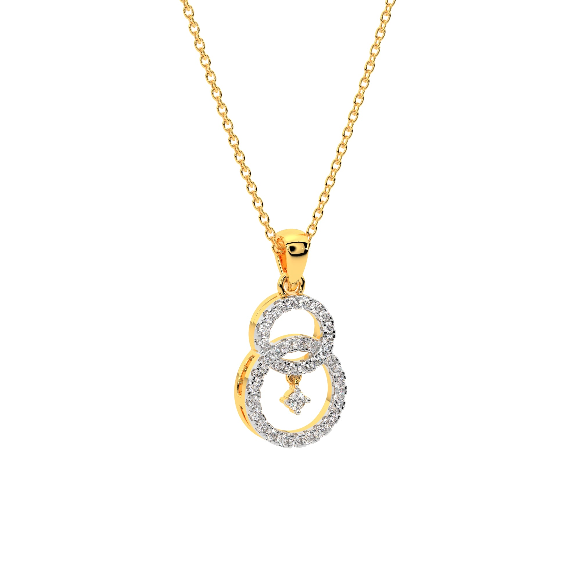 Encircled Love Diamond Pendant (Yellow Gold)