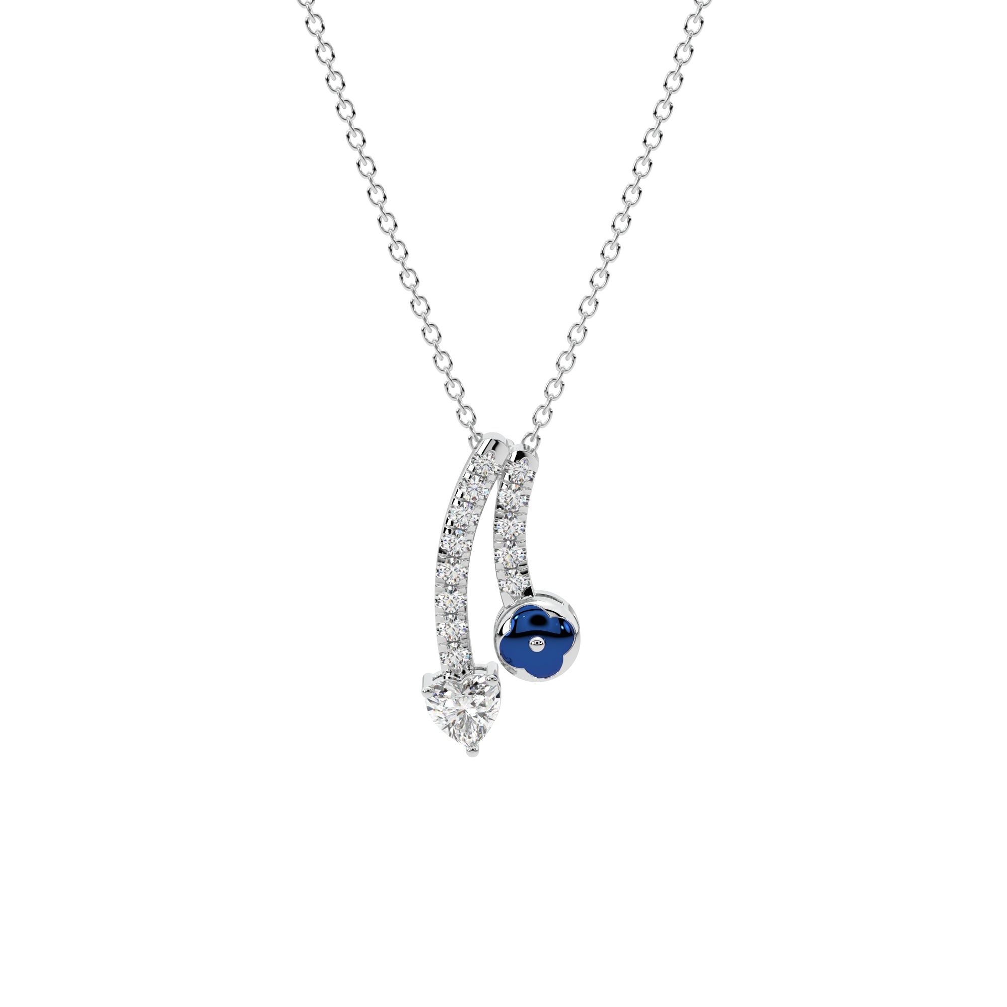 Elegant Diamond Ribbon Pendant