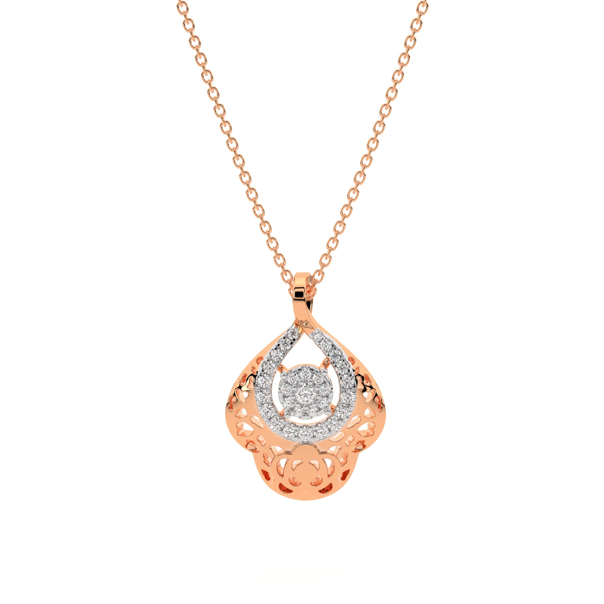 Sparkling Flower of Life Diamond Necklace