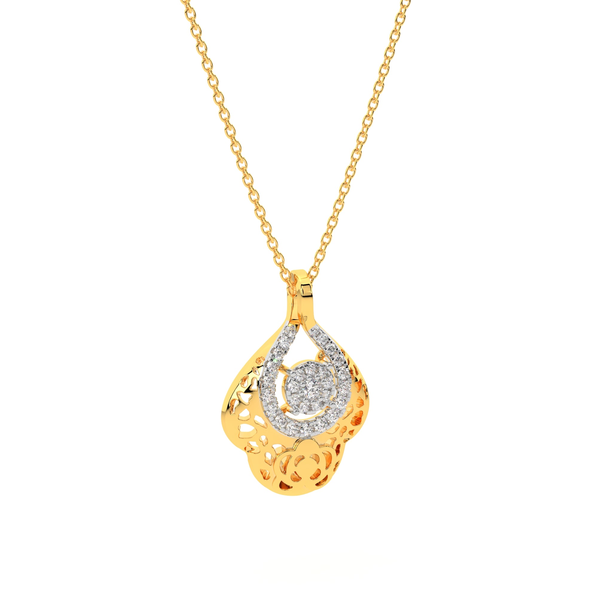 Sparkling Flower of Life Diamond Necklace