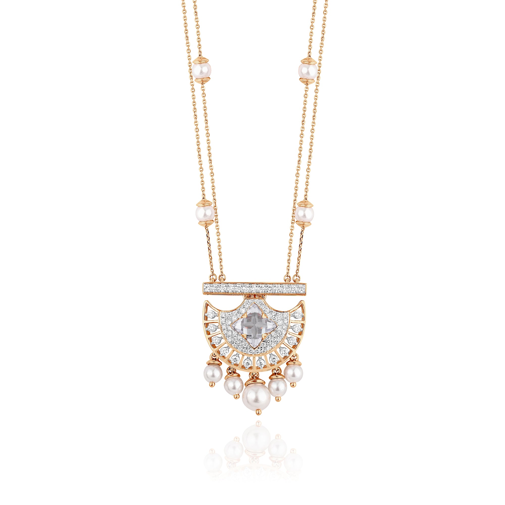 Ambeika Lab Grown Diamond Necklace (Rose Gold)