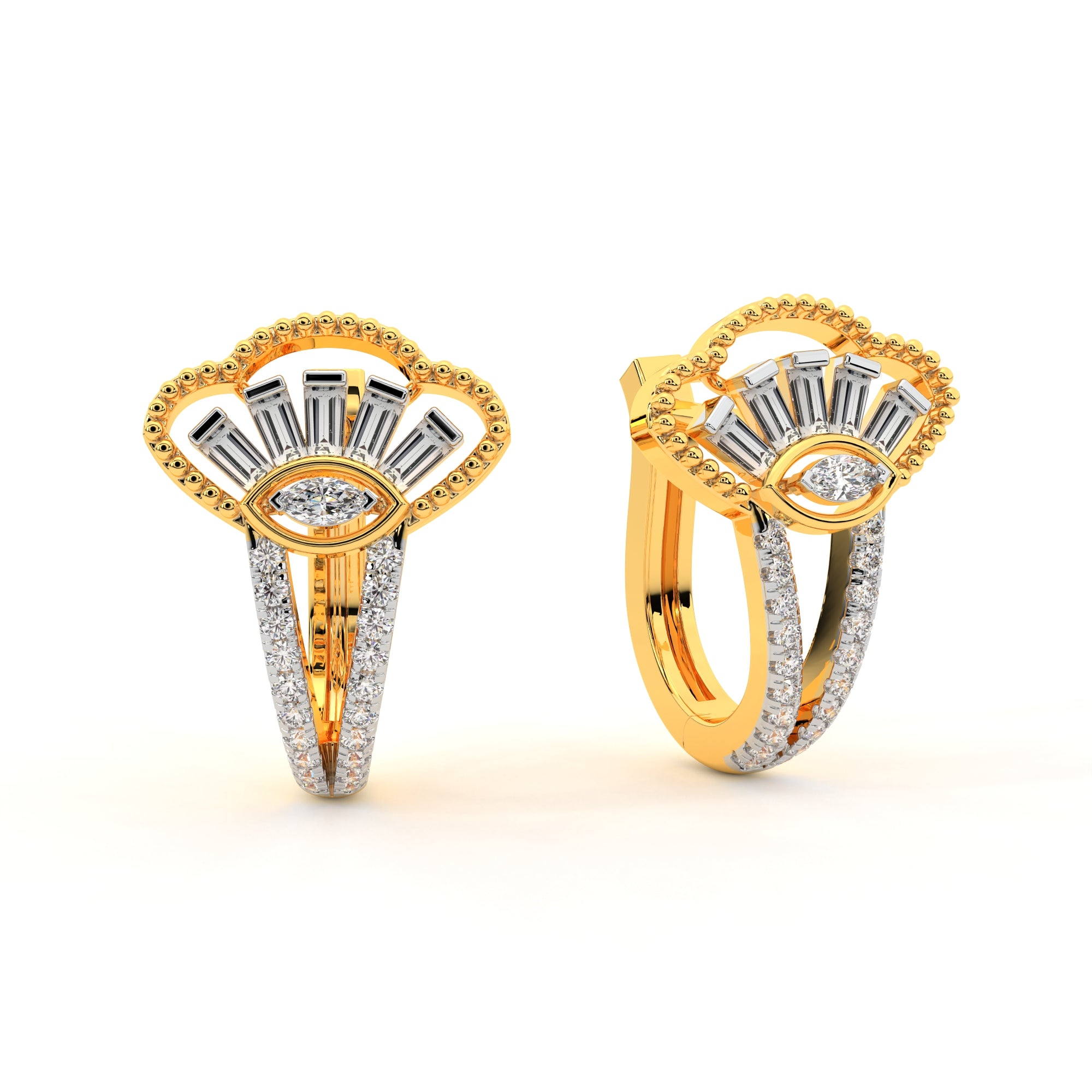 Lucky Diamond Gaze Hoops