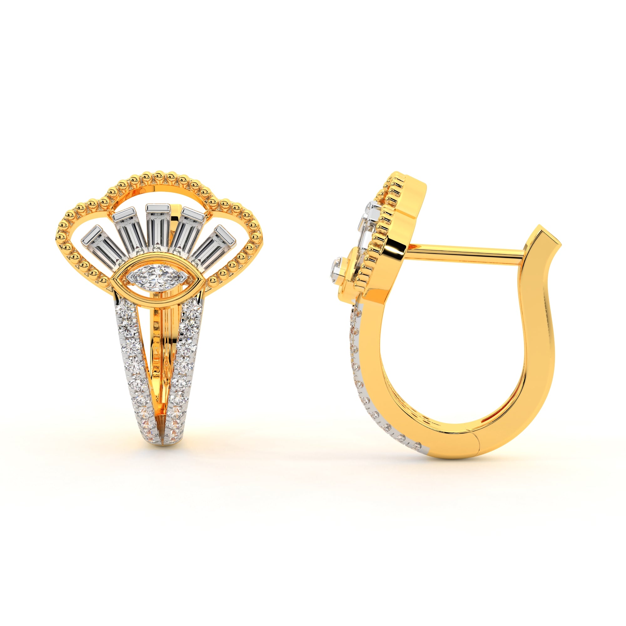 Lucky Diamond Gaze Hoops