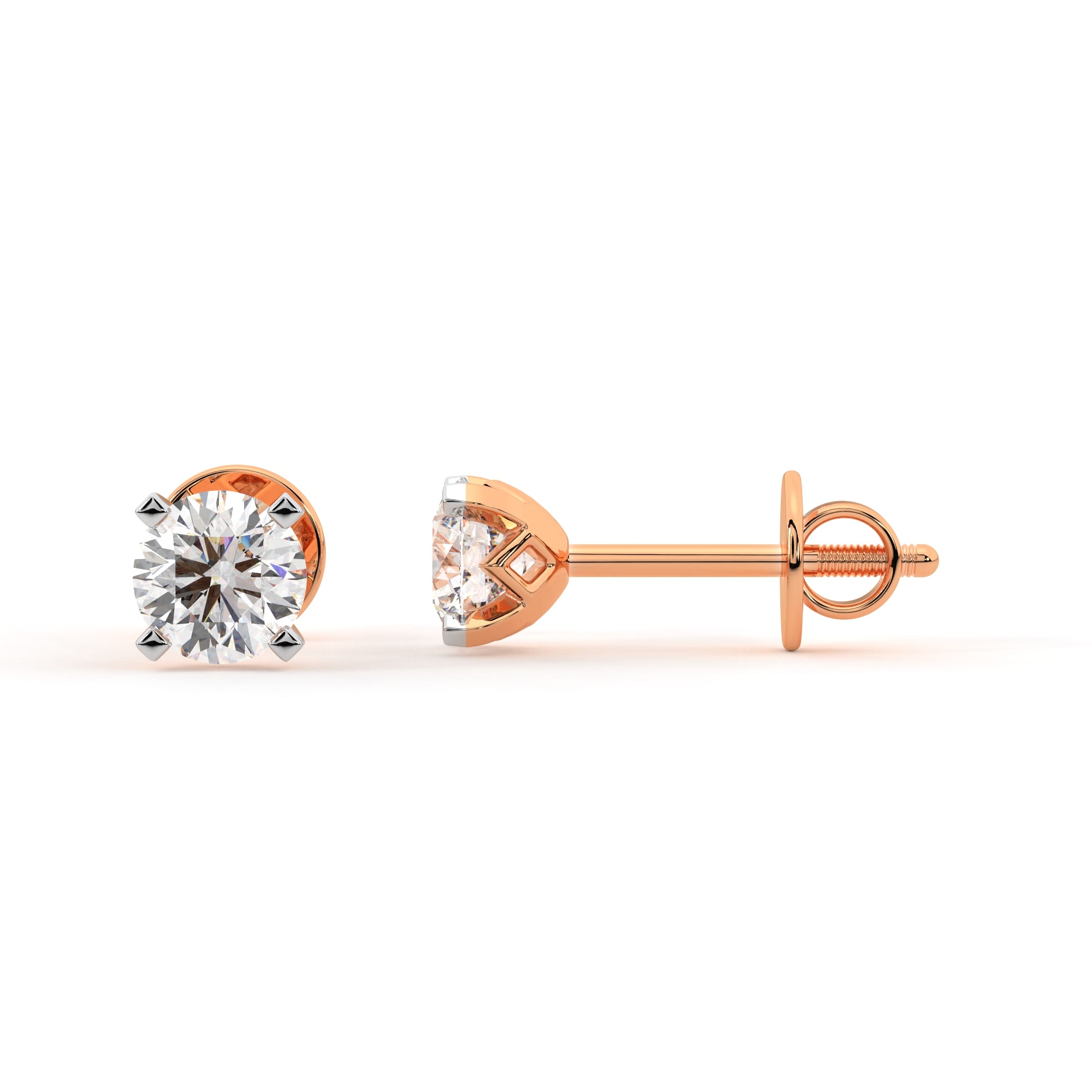 Timeless Classic Diamond Studs (Rose Gold)