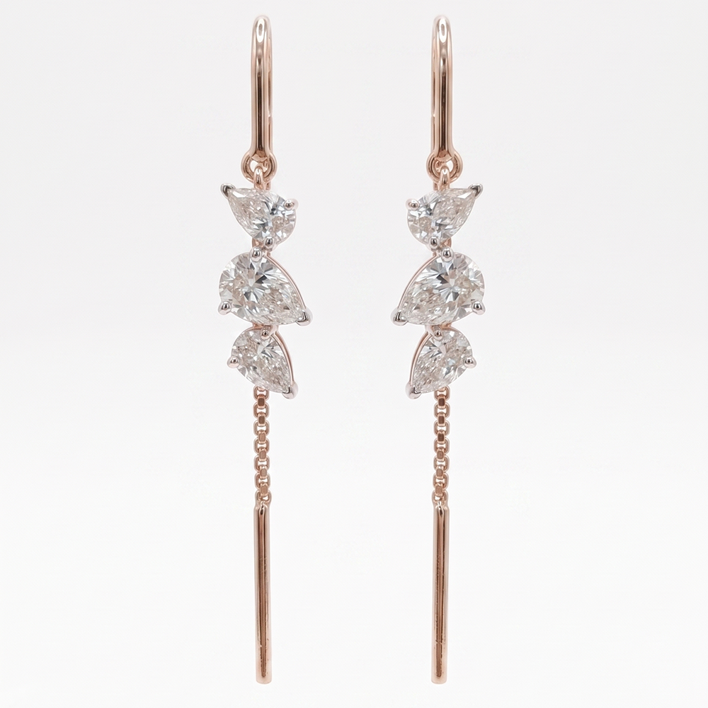 The6C Trio Pear Cascade Earrings