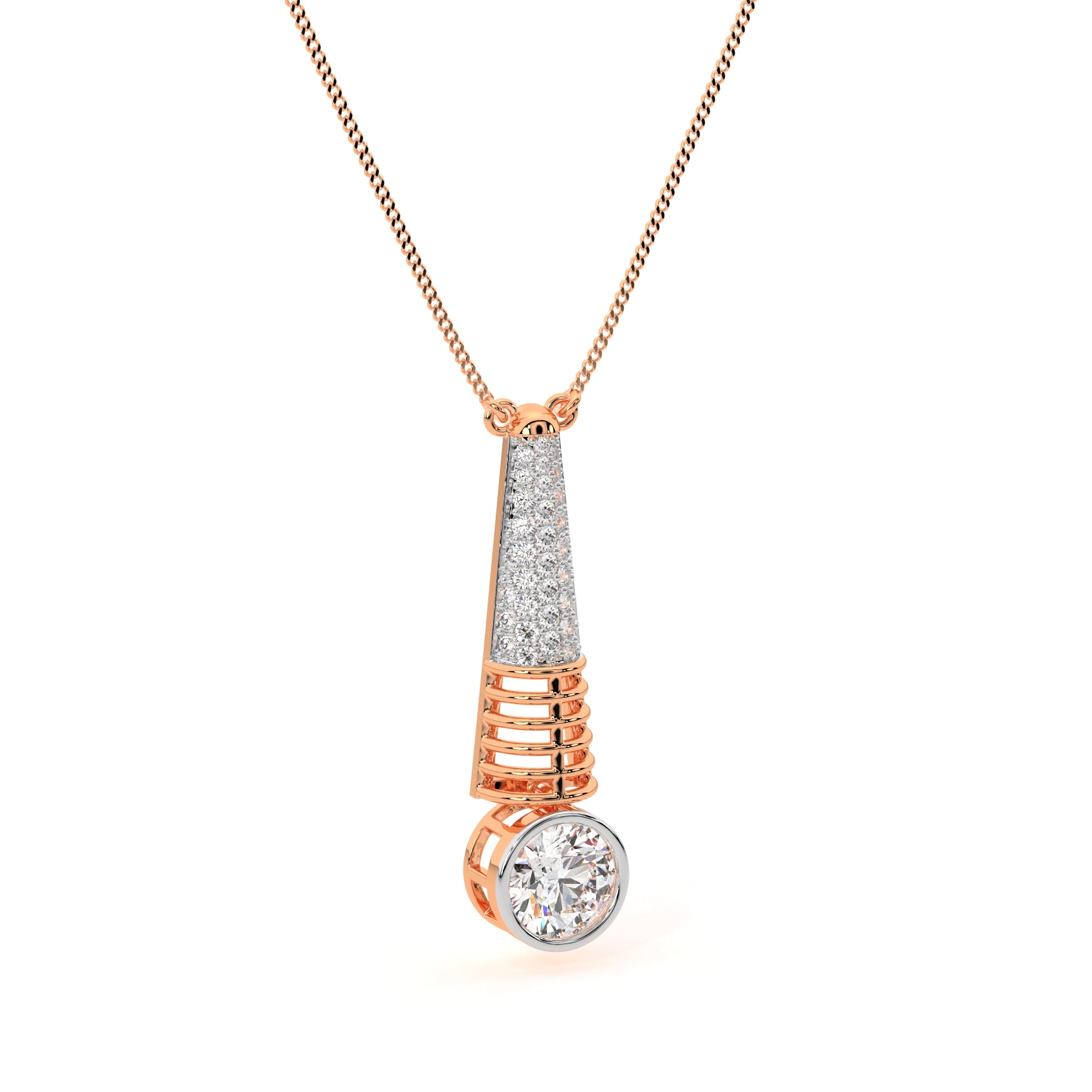 Cascading Turkish Diamond Drop Pendant
