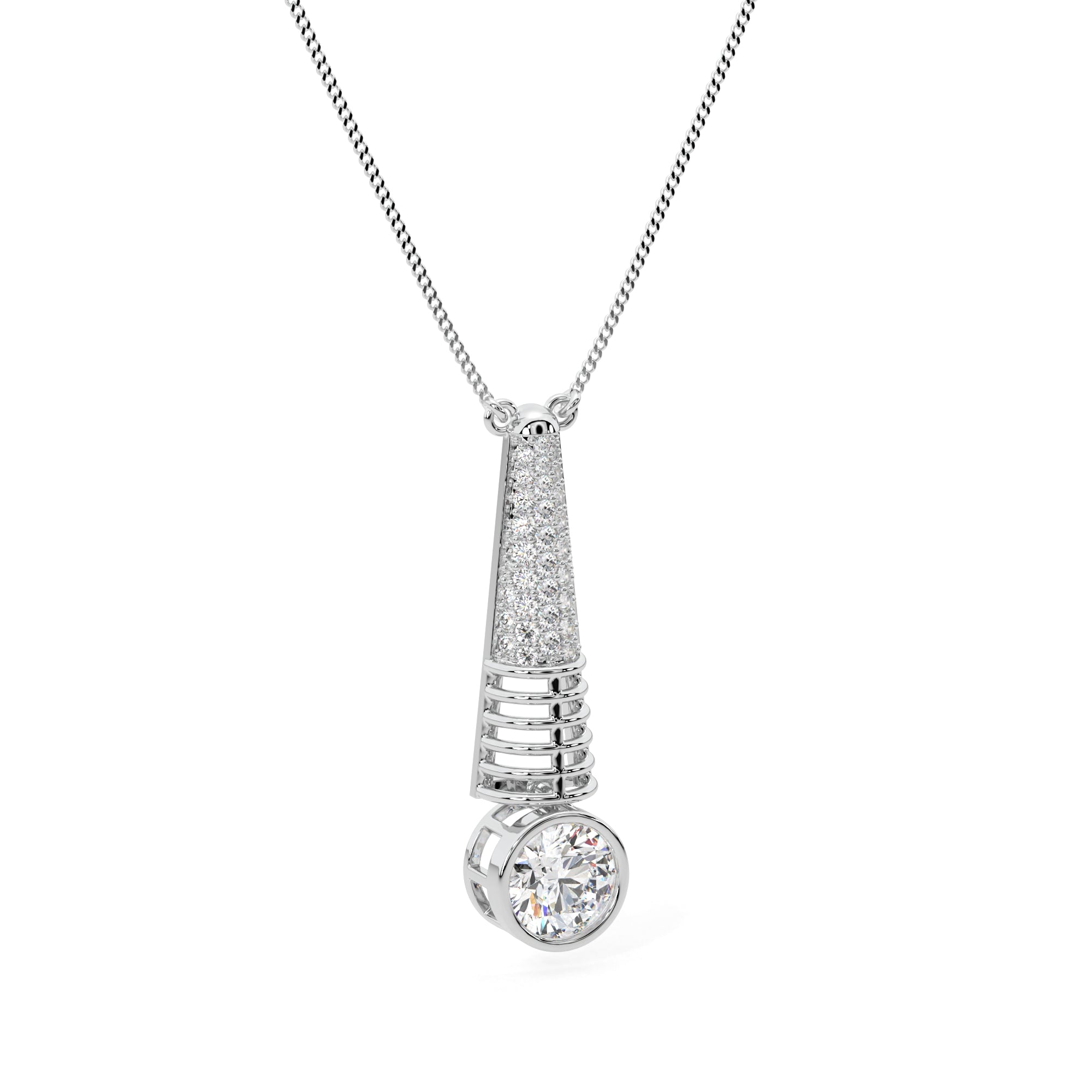 Cascading Turkish Diamond Drop Pendant