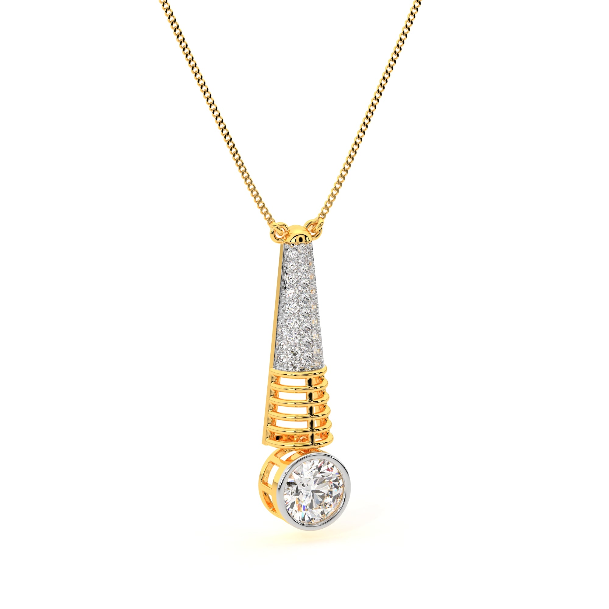 Cascading Turkish Diamond Drop Pendant