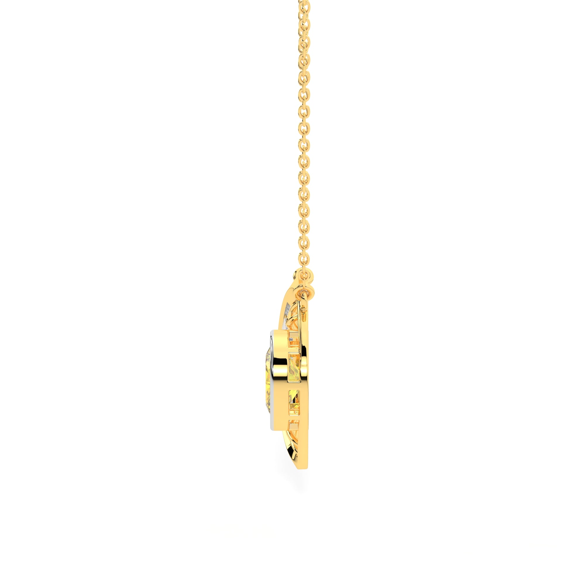 Double Moon Diamond Pendant