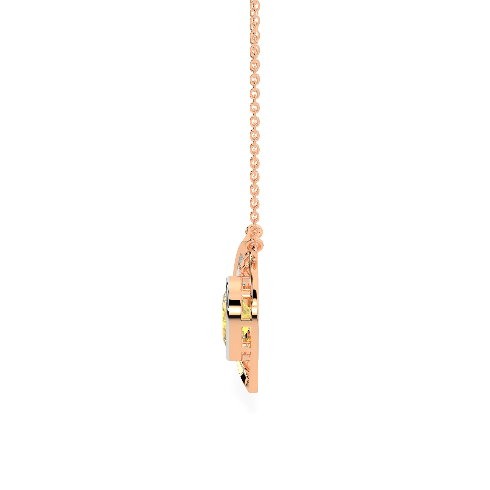 Double Moon Diamond Pendant