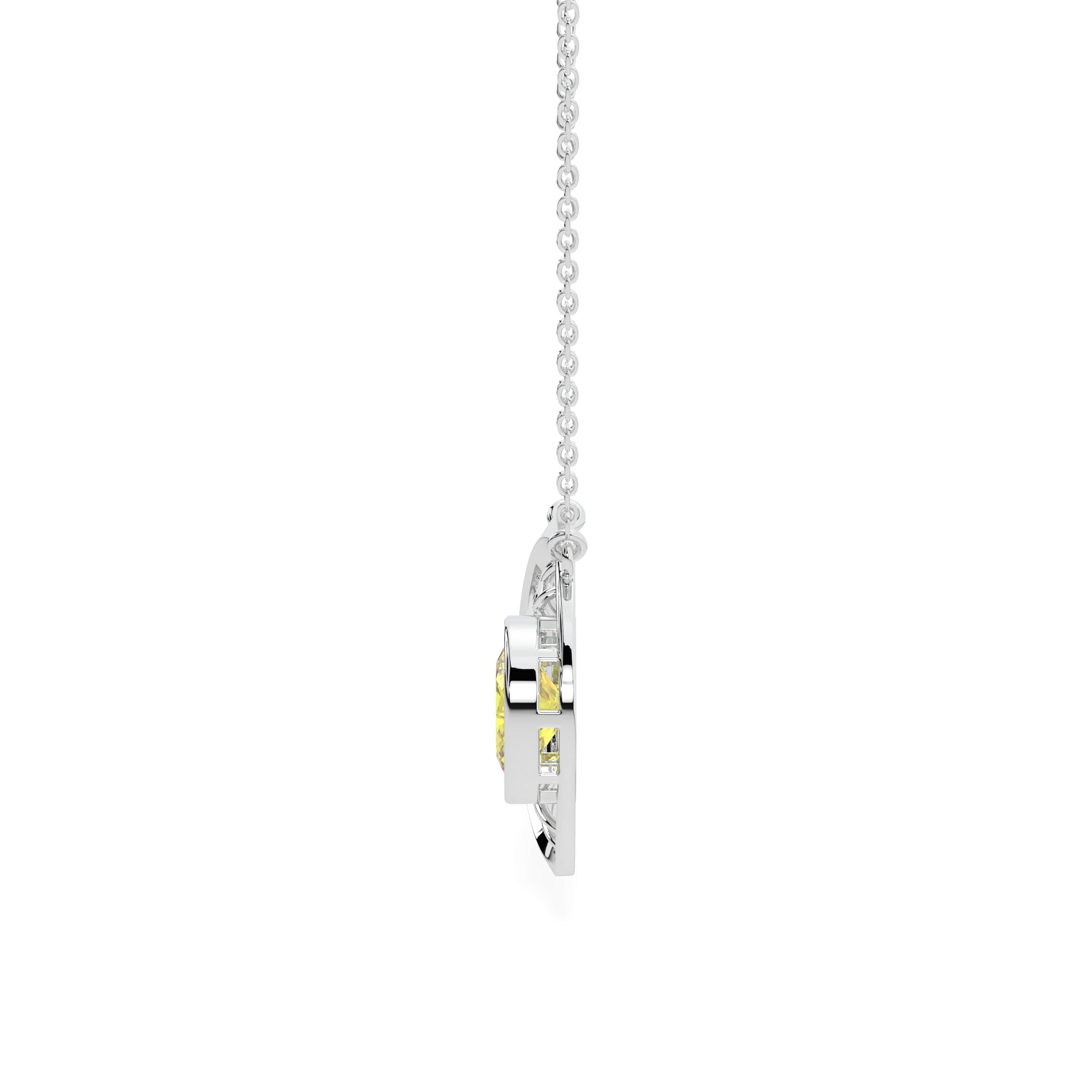 Double Moon Diamond Pendant