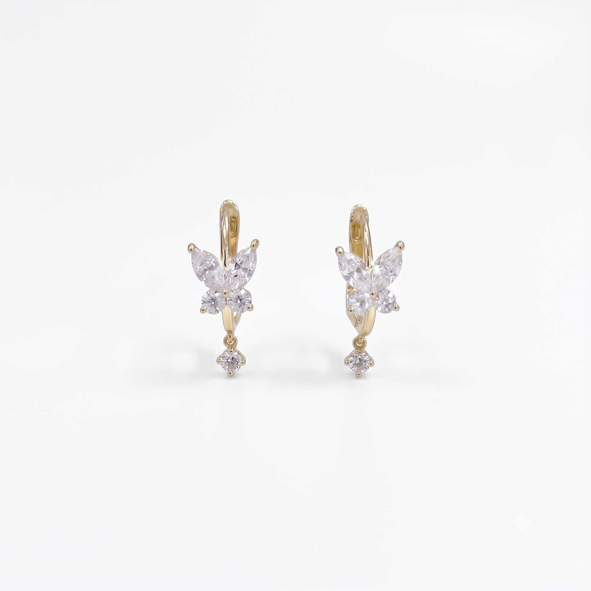 The6C Mariposa Dangle Hoop Earrings