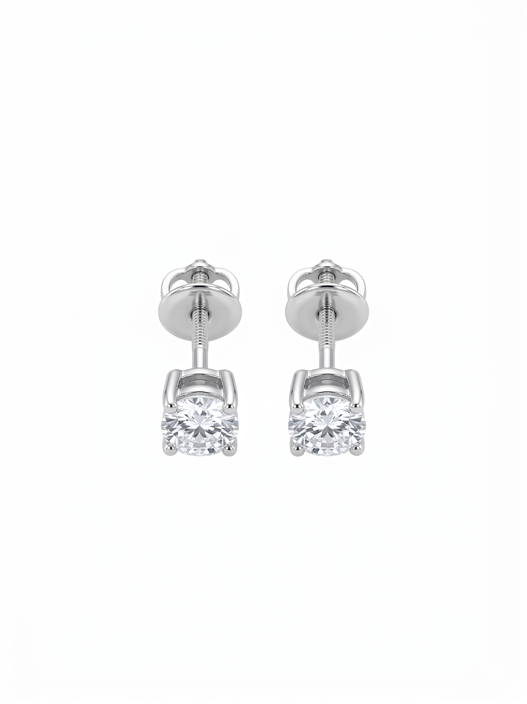 Timeless Round Brilliant Lab-Grown Diamond Stud Earrings