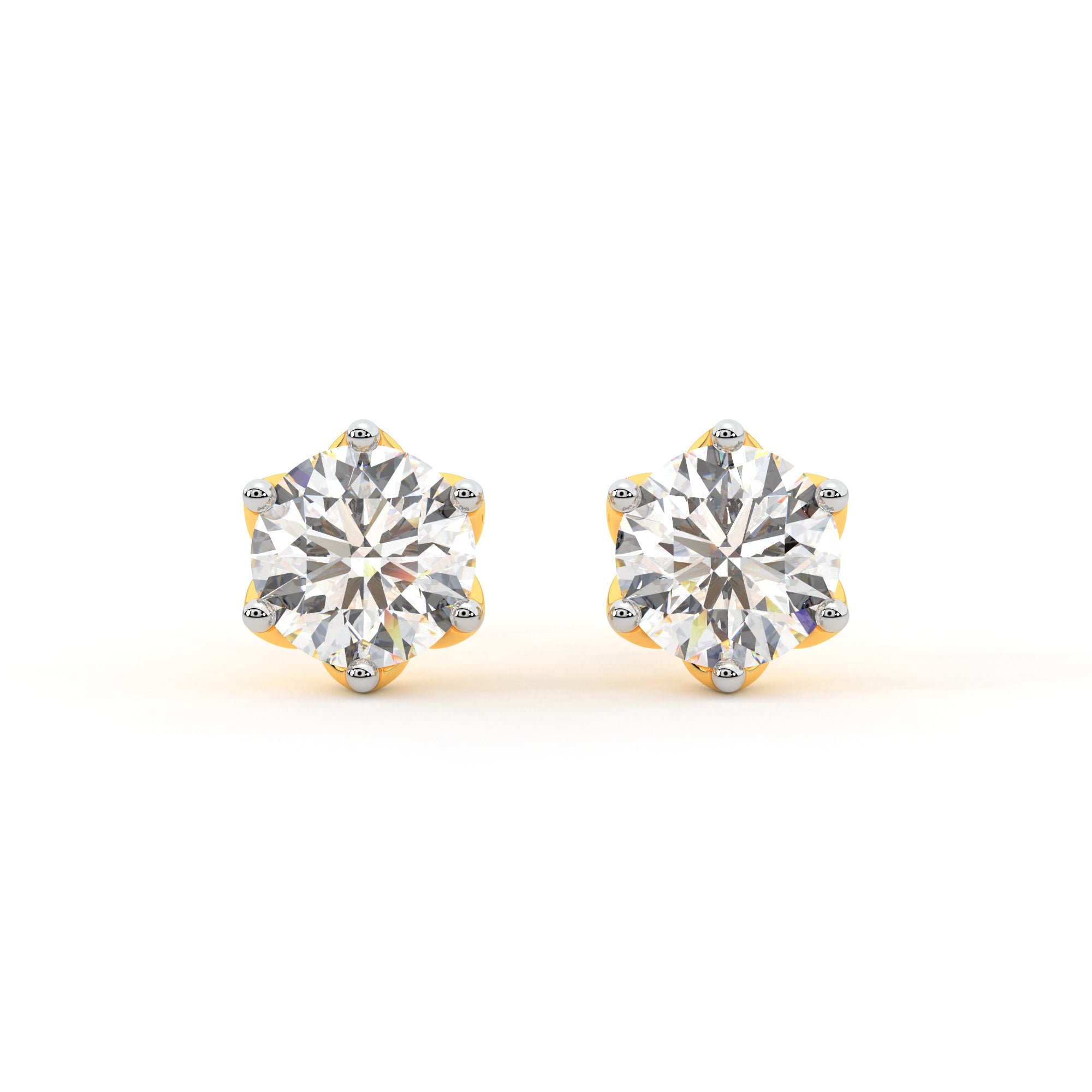 Lab Grown Diamond Tulip Solitaire Studs