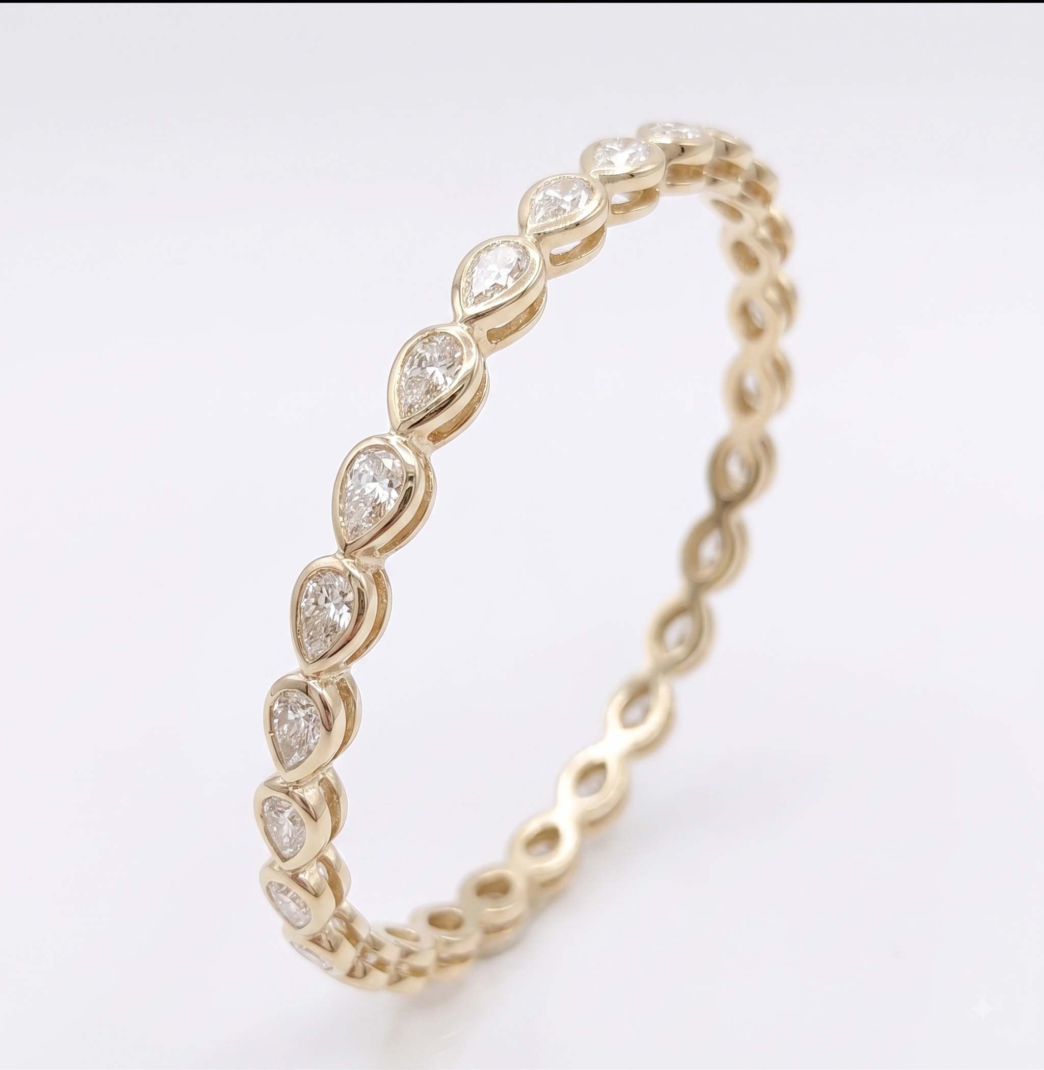 The6C Pear Cut Lab Grown Diamond Eternity Bangle
