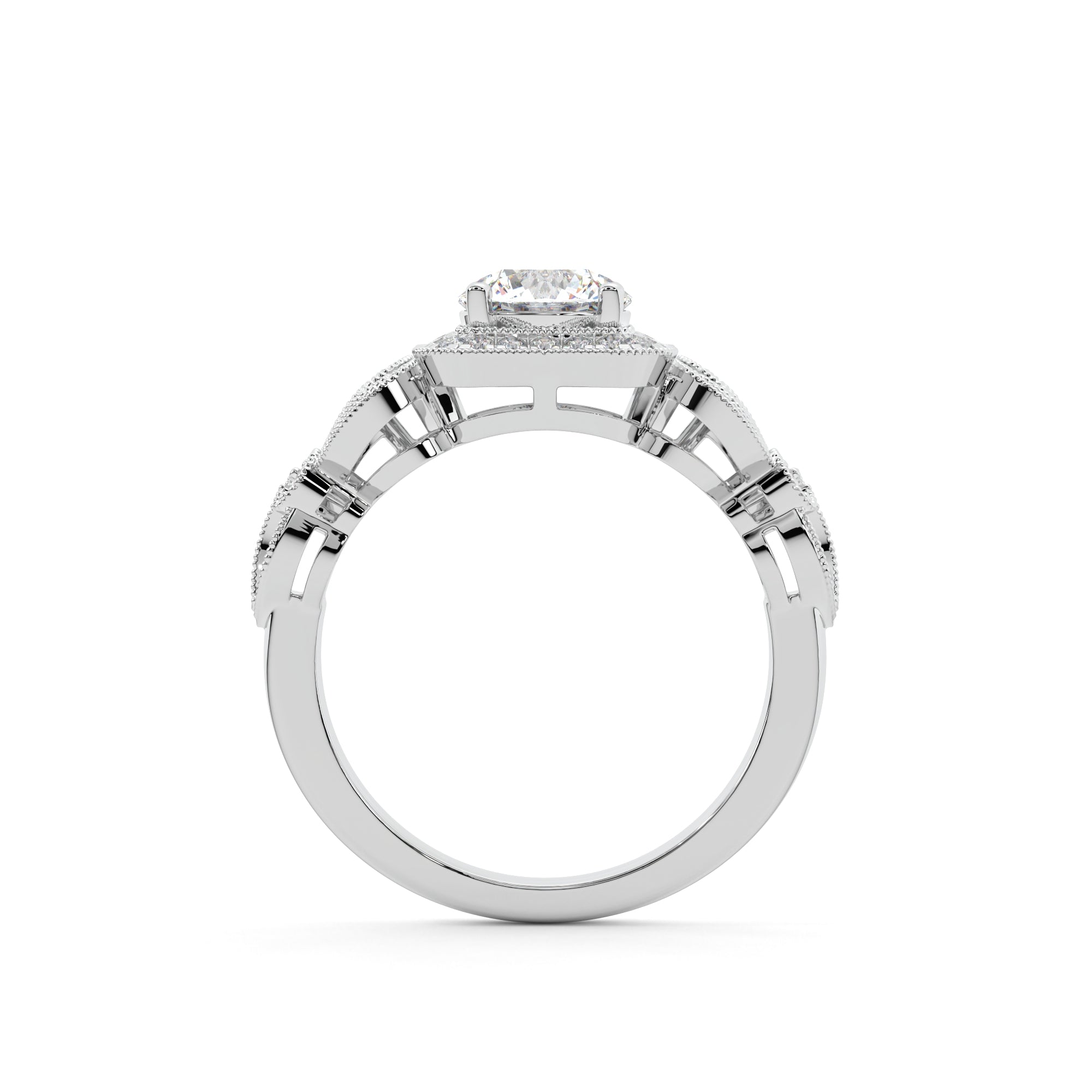 Sparkling Mehndi Designer Diamond Ring