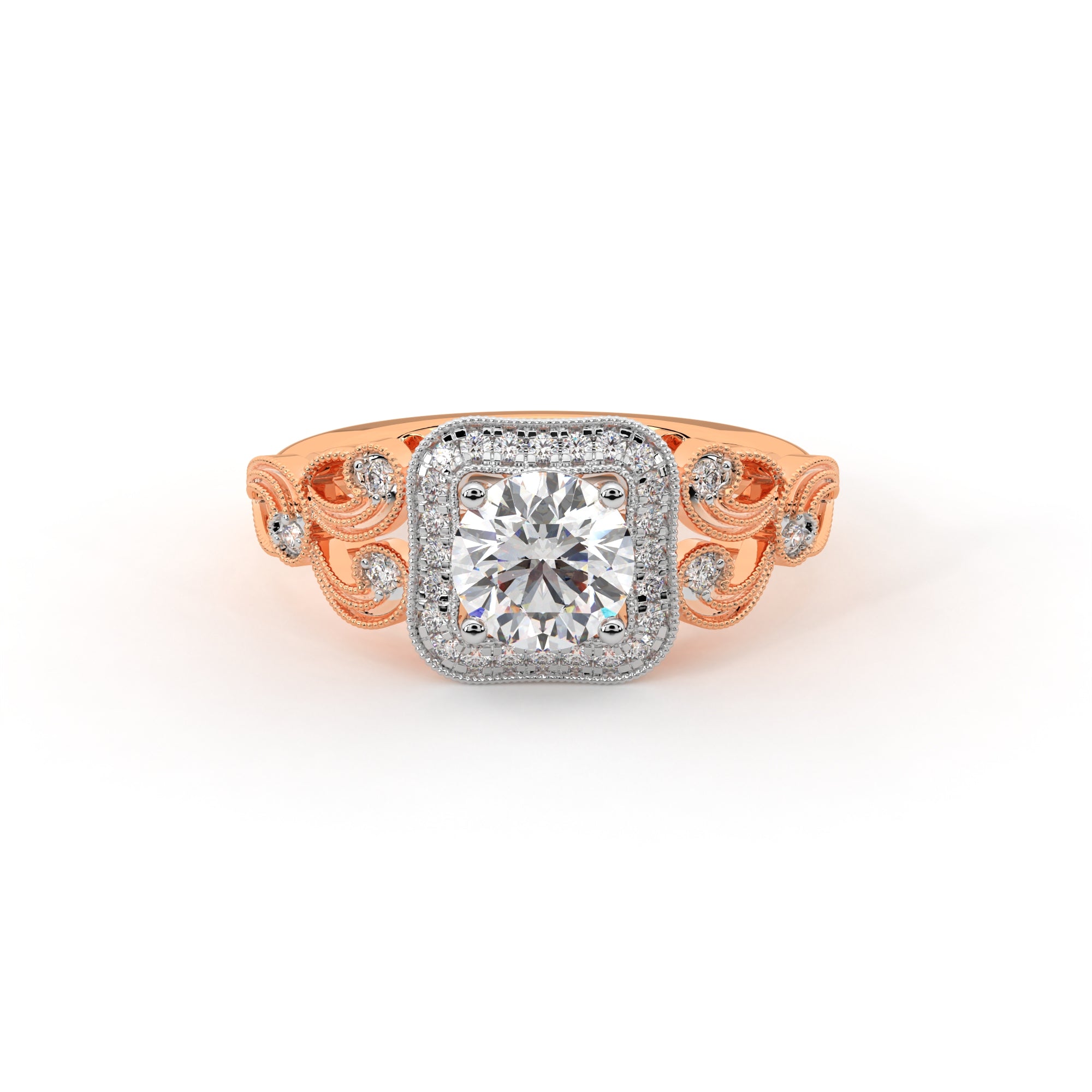 Sparkling Mehndi Designer Diamond Ring