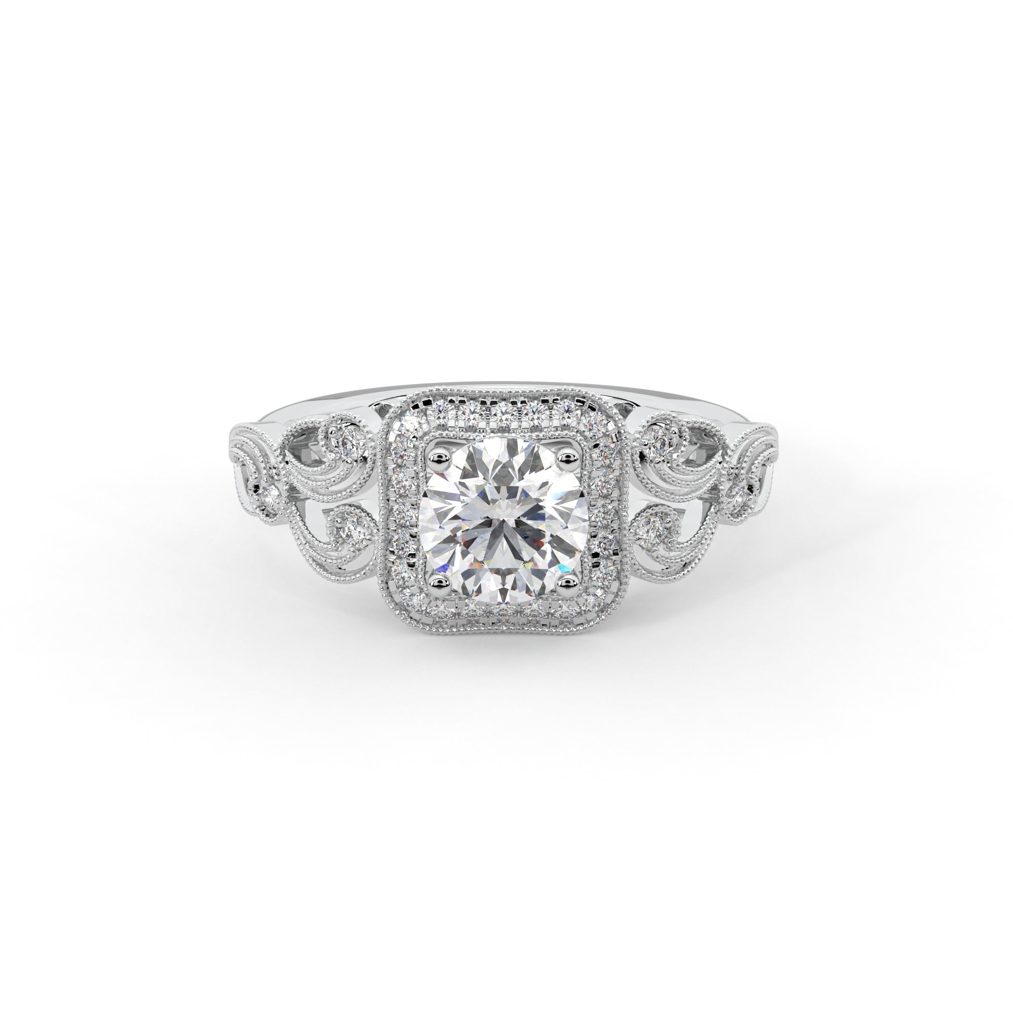 Sparkling Mehndi Designer Diamond Ring
