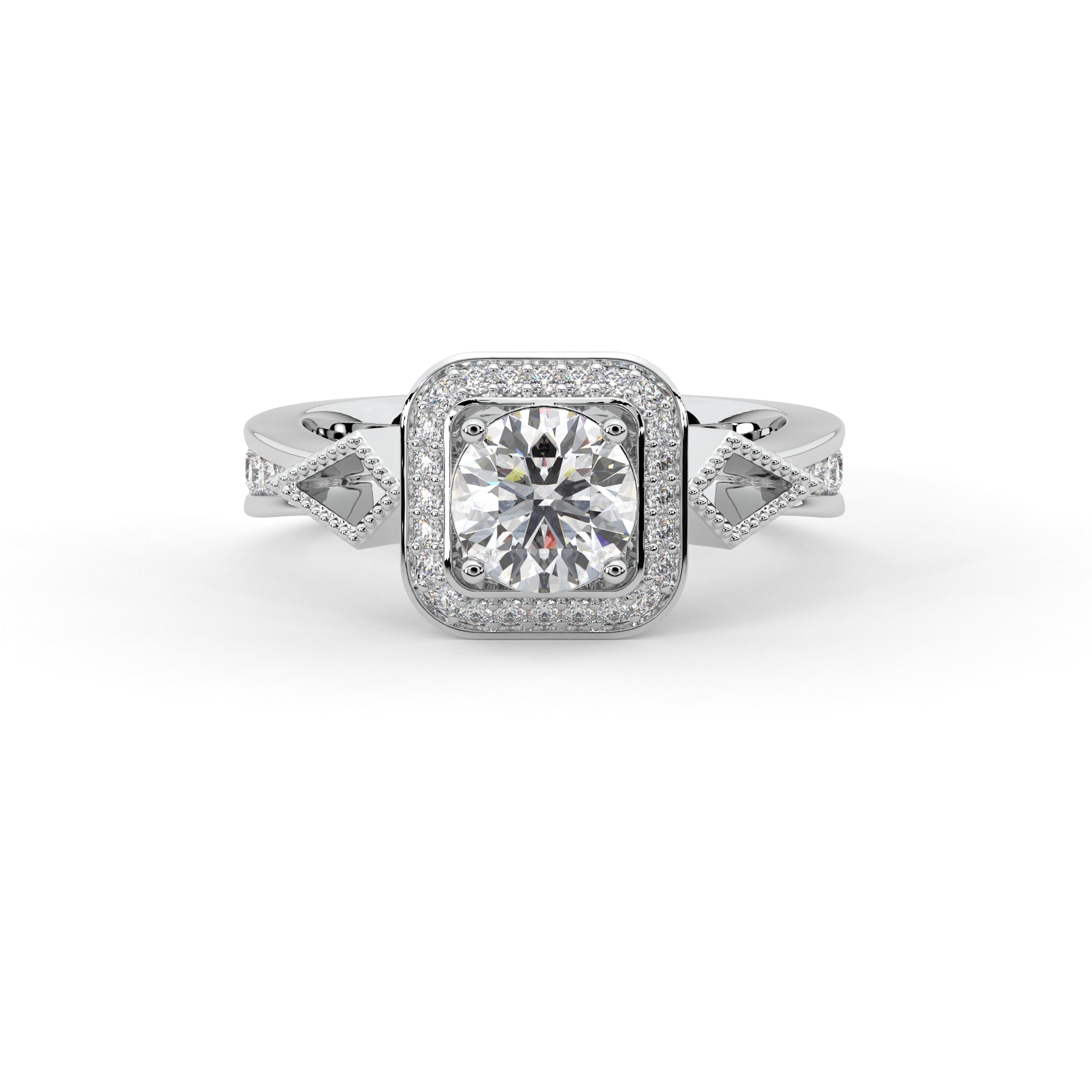 The 6C lab grown diamond Halo Ring