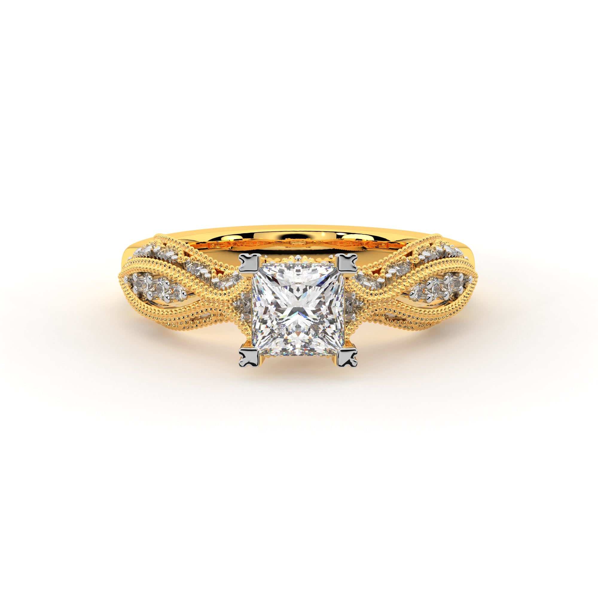 Majestic Princess Cut Solitaire Ring