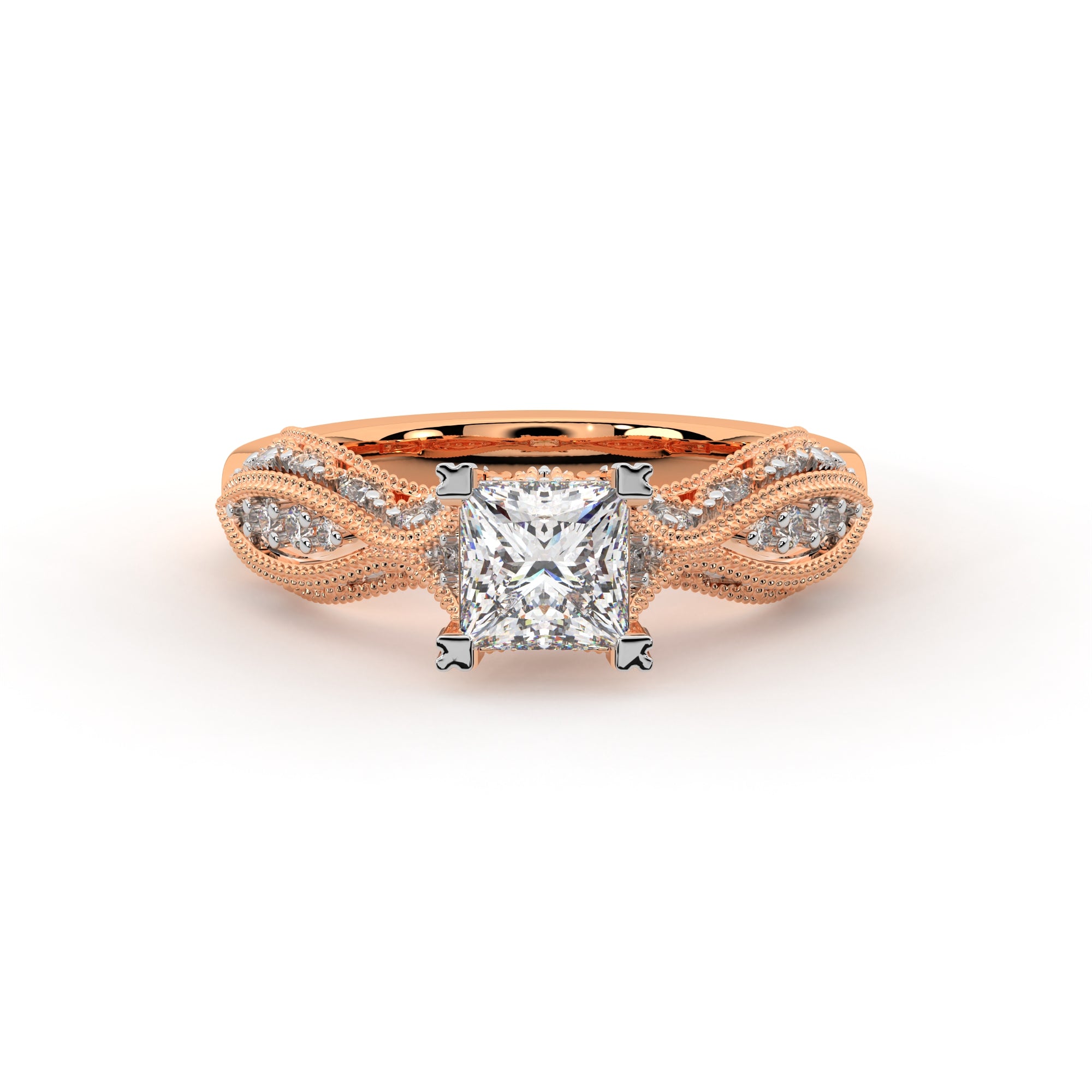 Majestic Princess Cut Solitaire Ring