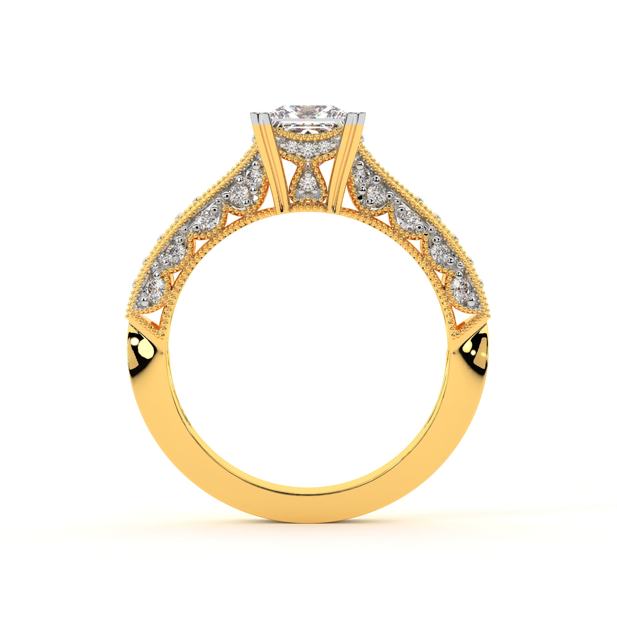 Majestic Princess Cut Solitaire Ring