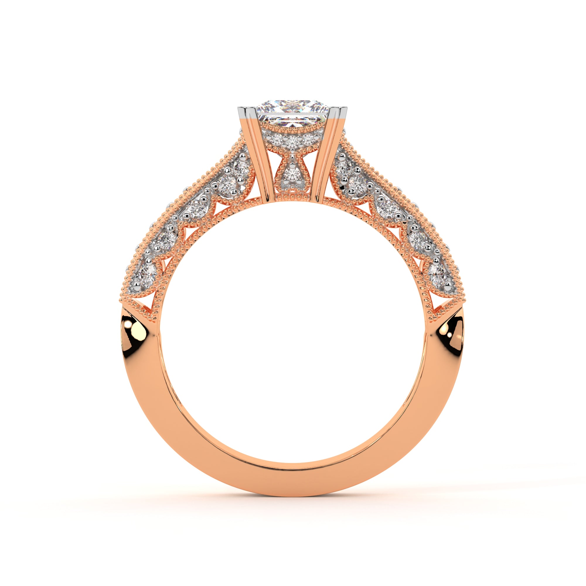 Majestic Princess Cut Solitaire Ring