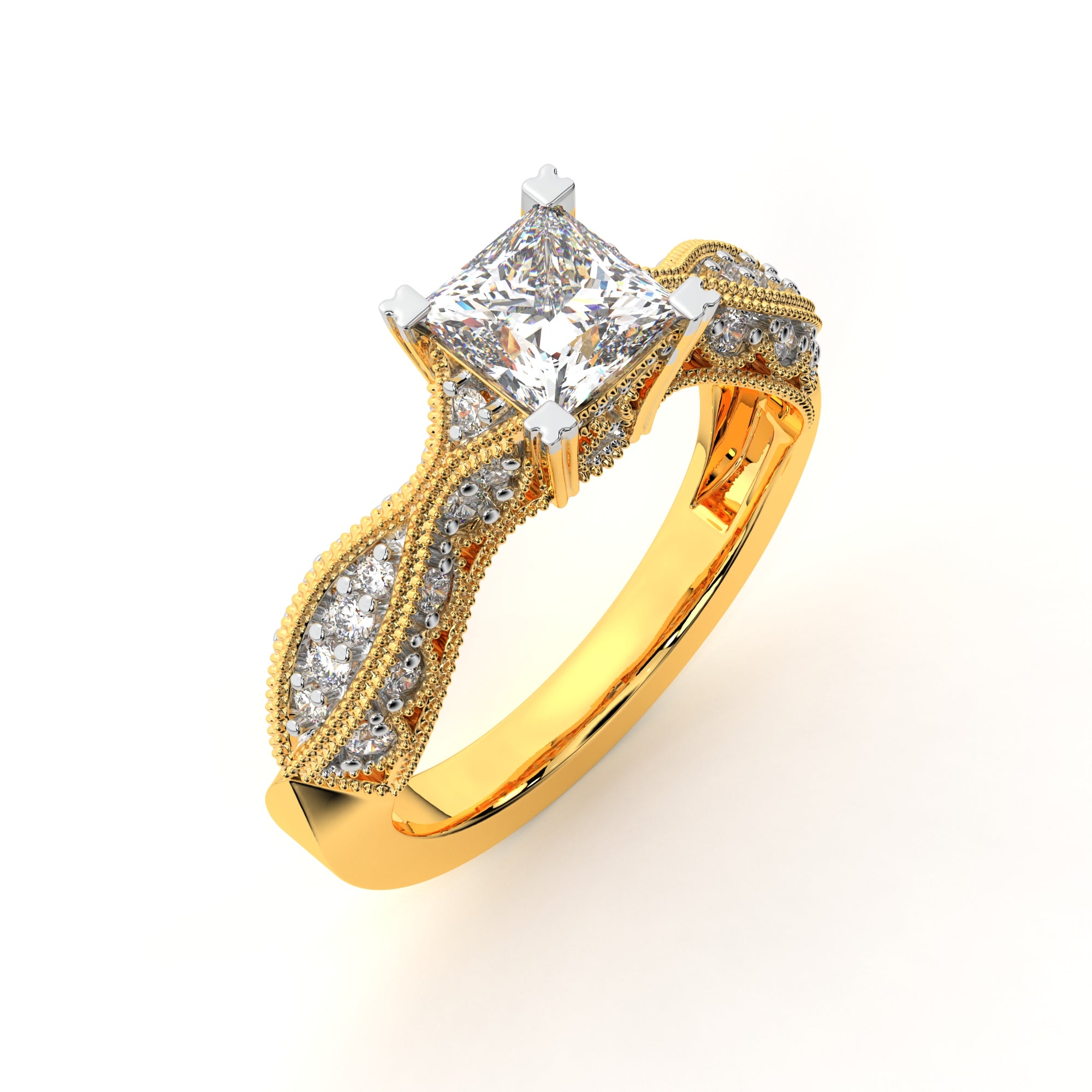 Majestic Princess Cut Solitaire Ring