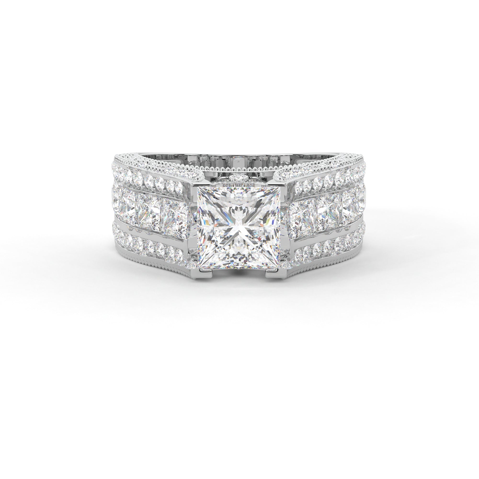  Princess Cut Paved diamond Ring