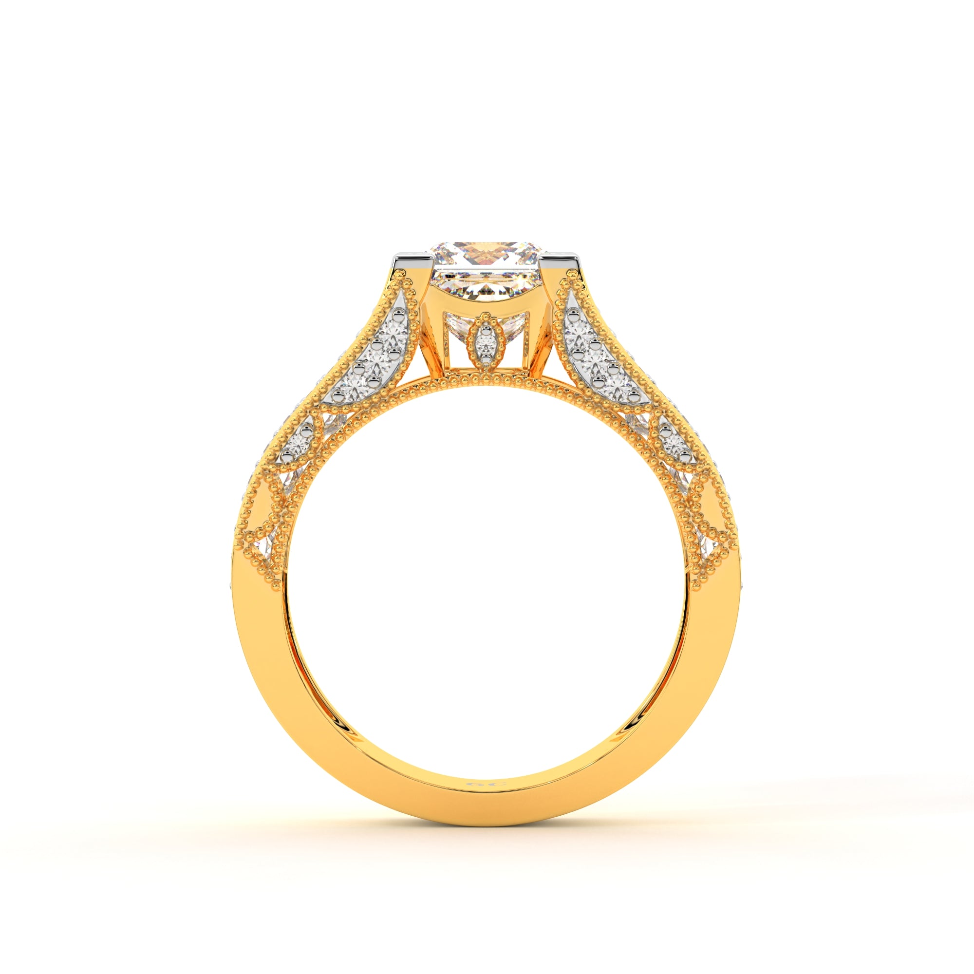 The 6C Dazzling Princess lab grown diamond  Ring