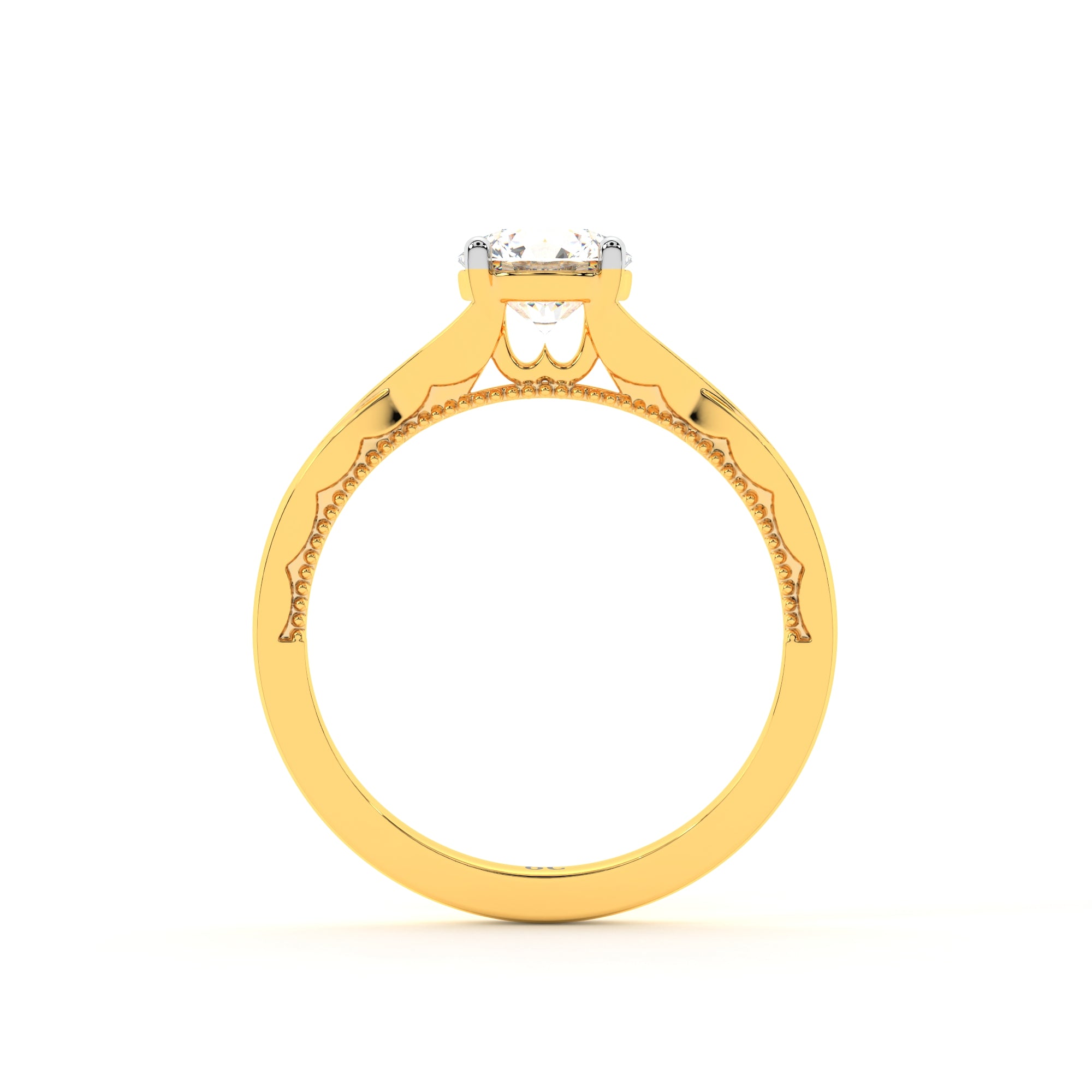 Intertwined Love Solitaire Ring