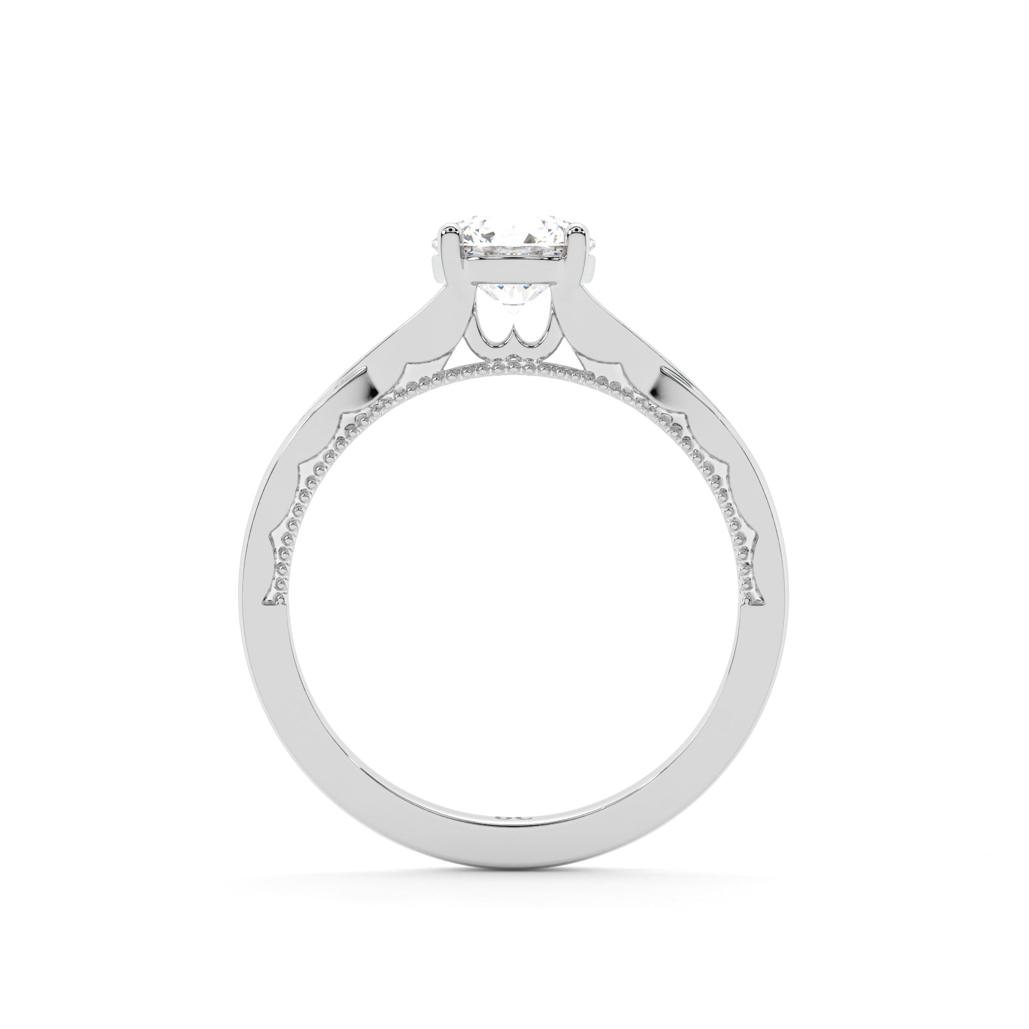 Intertwined Love Solitaire Ring