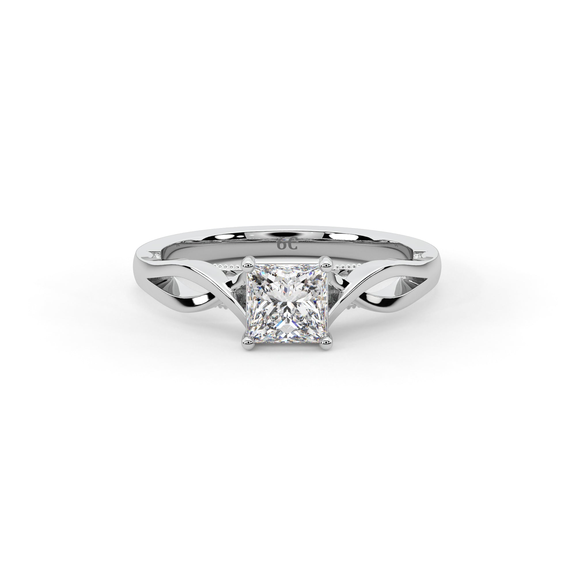 Princess Solitaire Ring