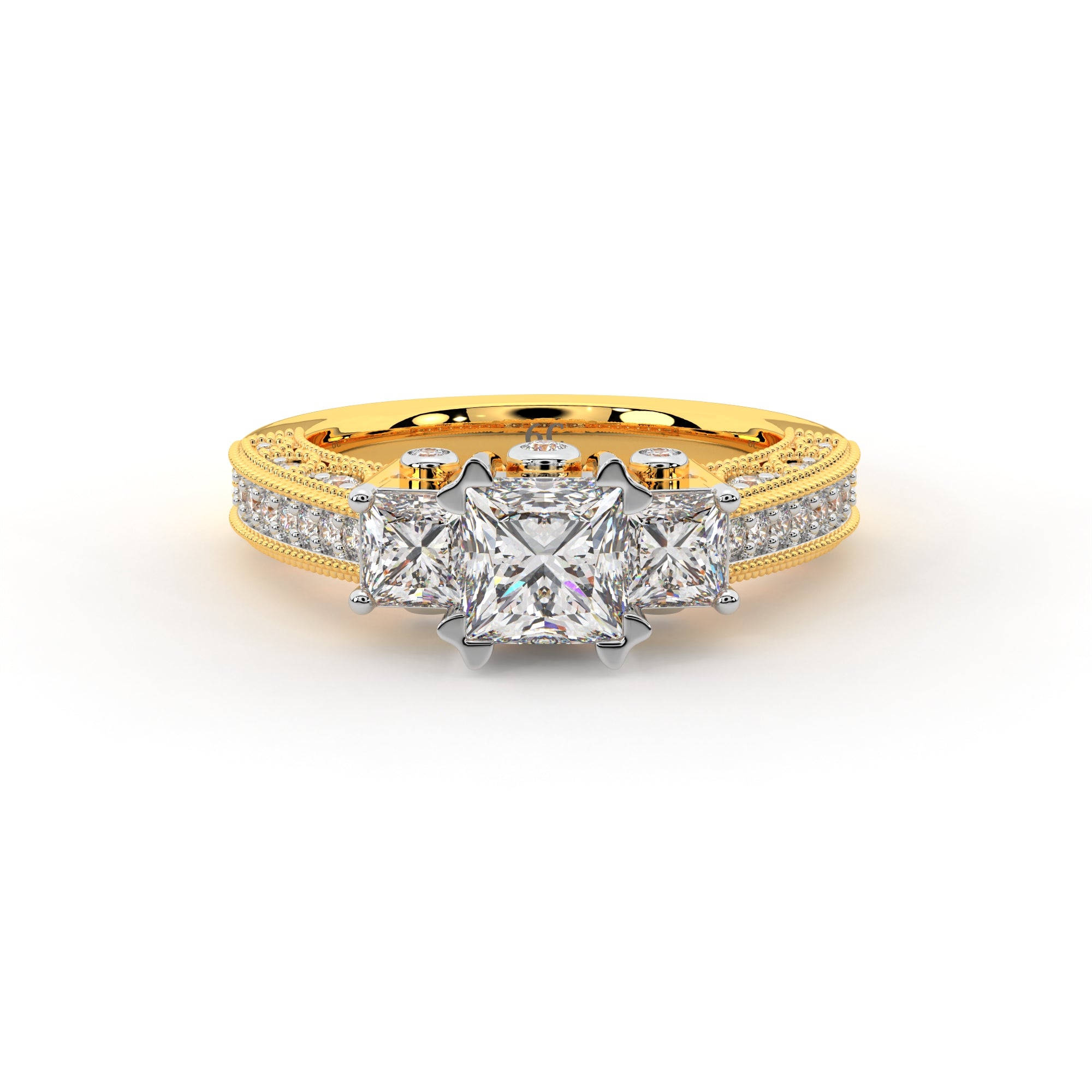 Radiant Triad Diamond Ring