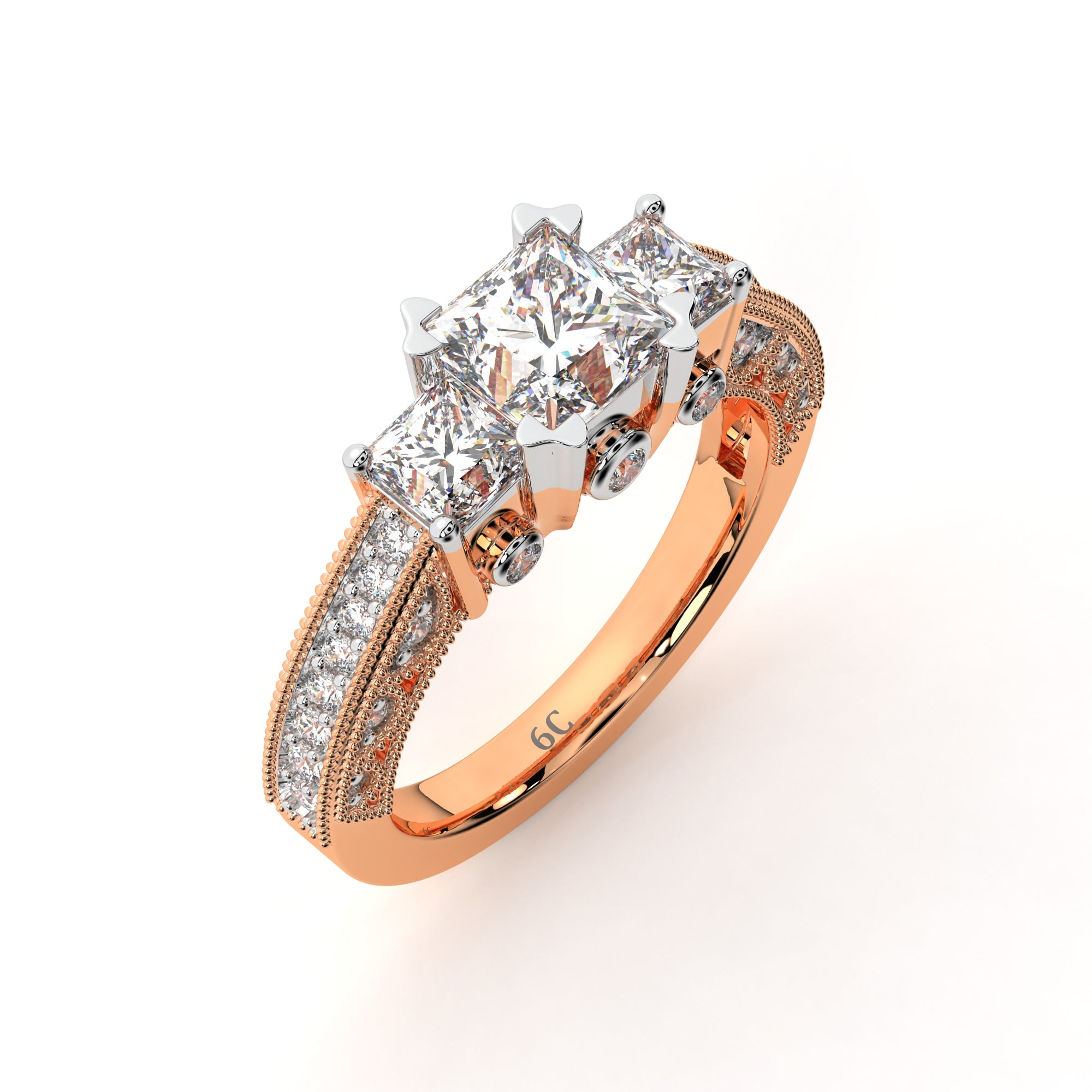 Radiant Triad Diamond Ring