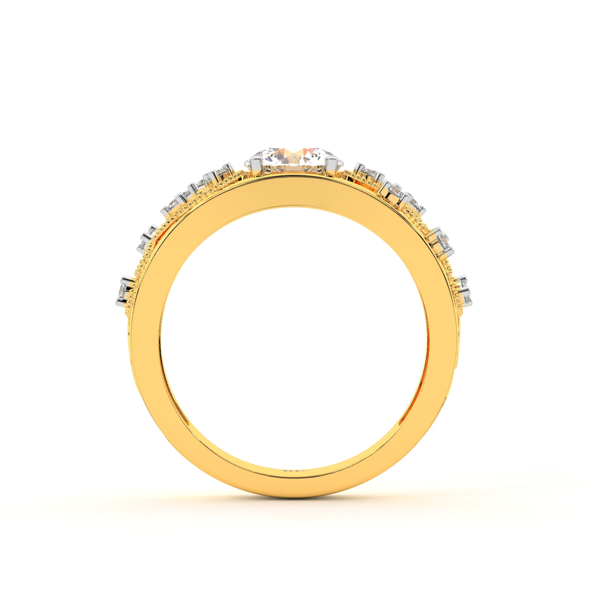 Intricate Designer Solitaire Ring